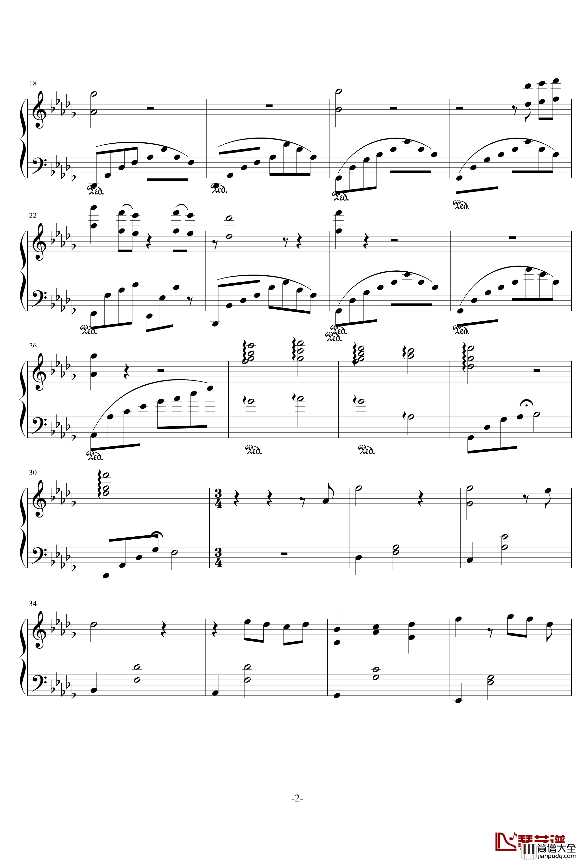 回忆钢琴谱_zanta