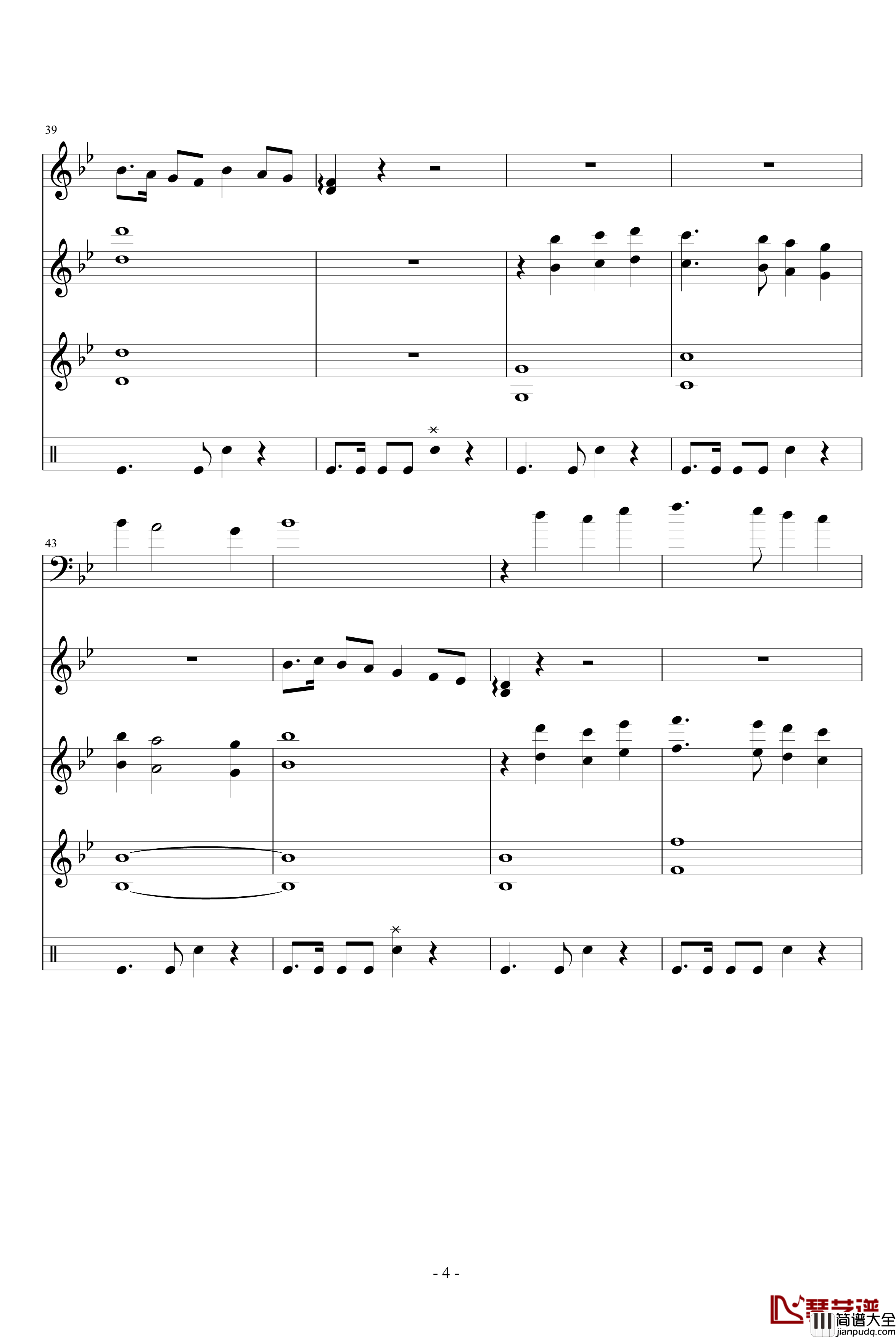 0711_茶馆_话剧片头曲钢琴谱_吴越