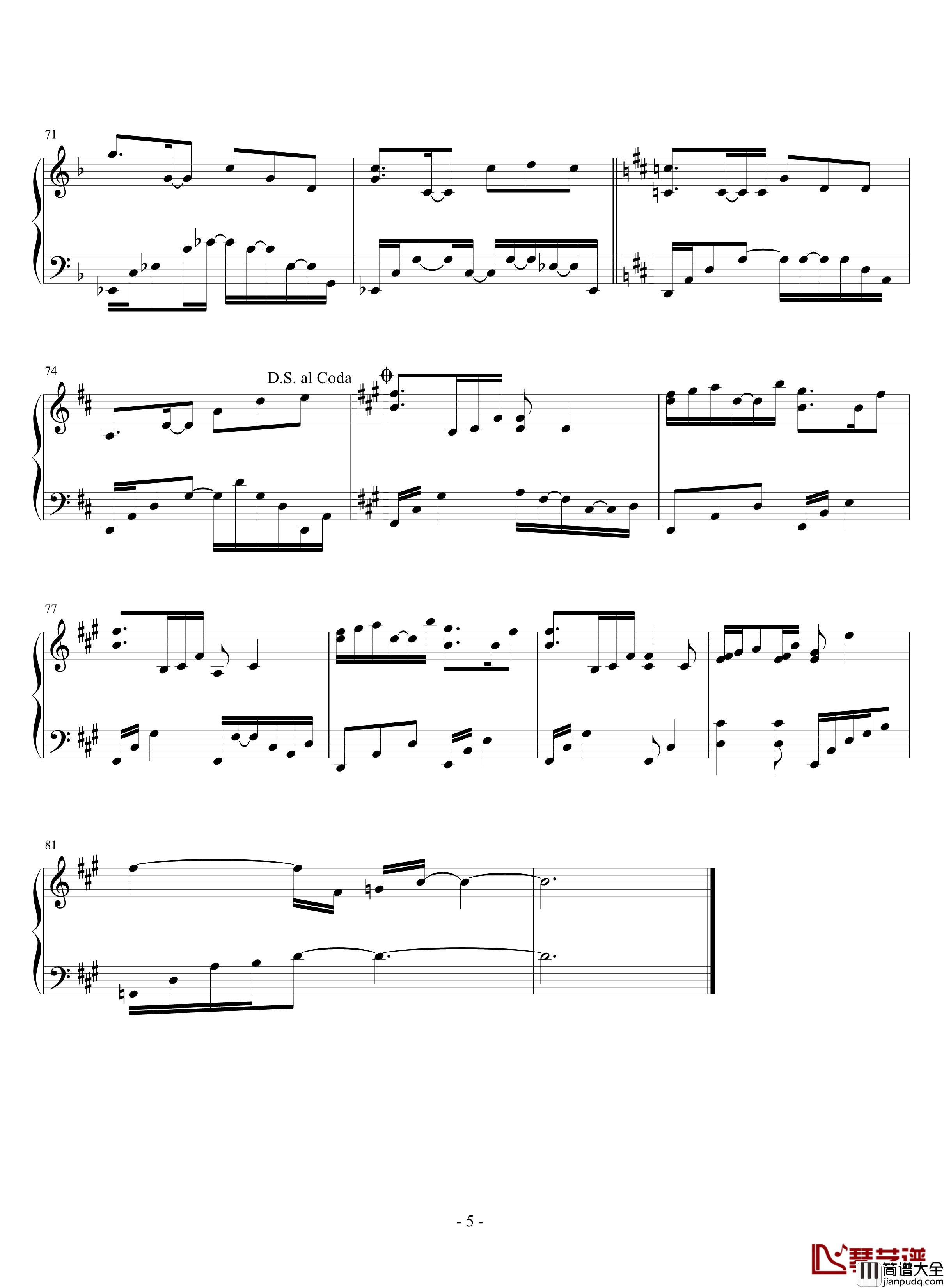 Loanna钢琴谱_Yiruma