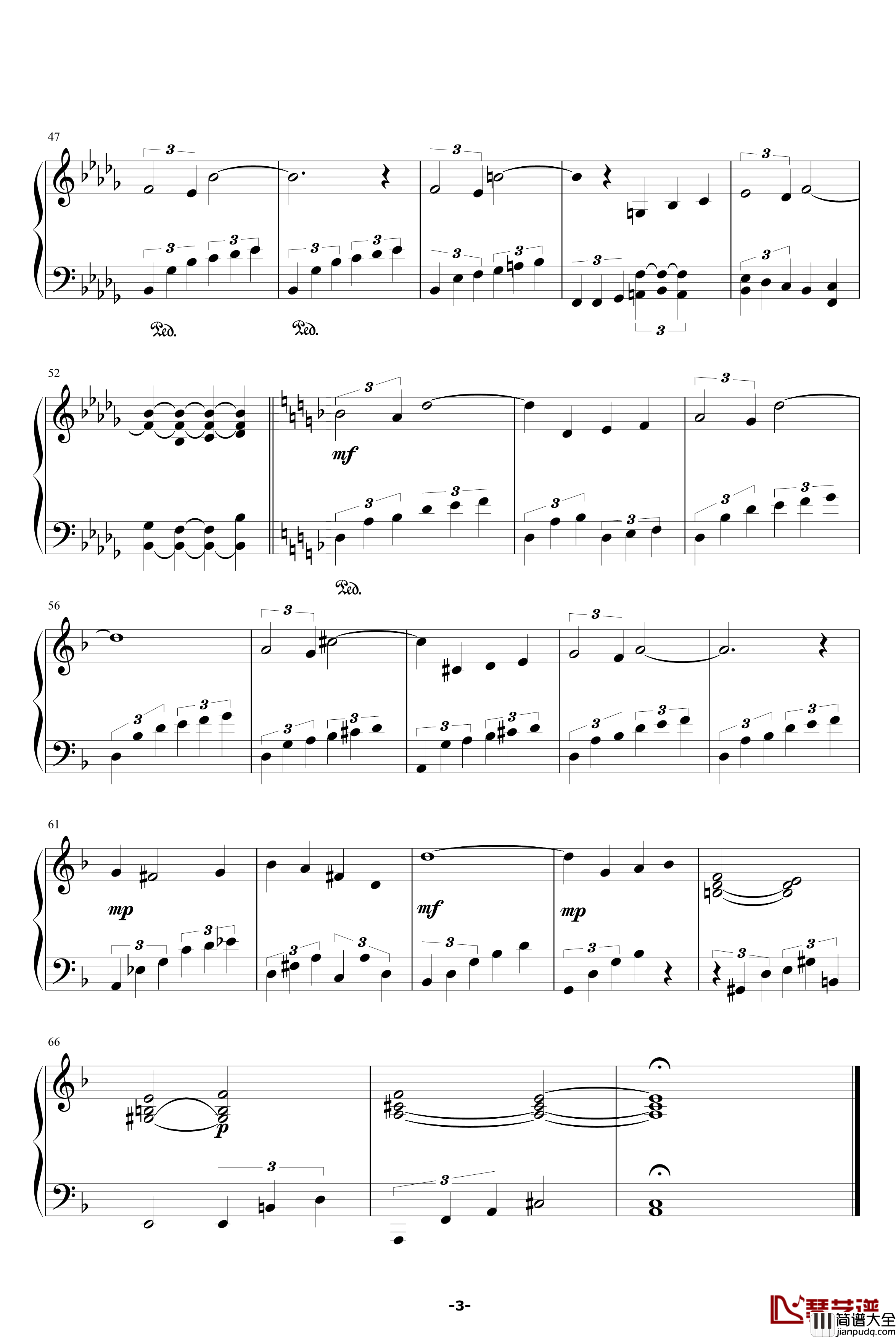 Farewell钢琴谱_Dario_Marianelli