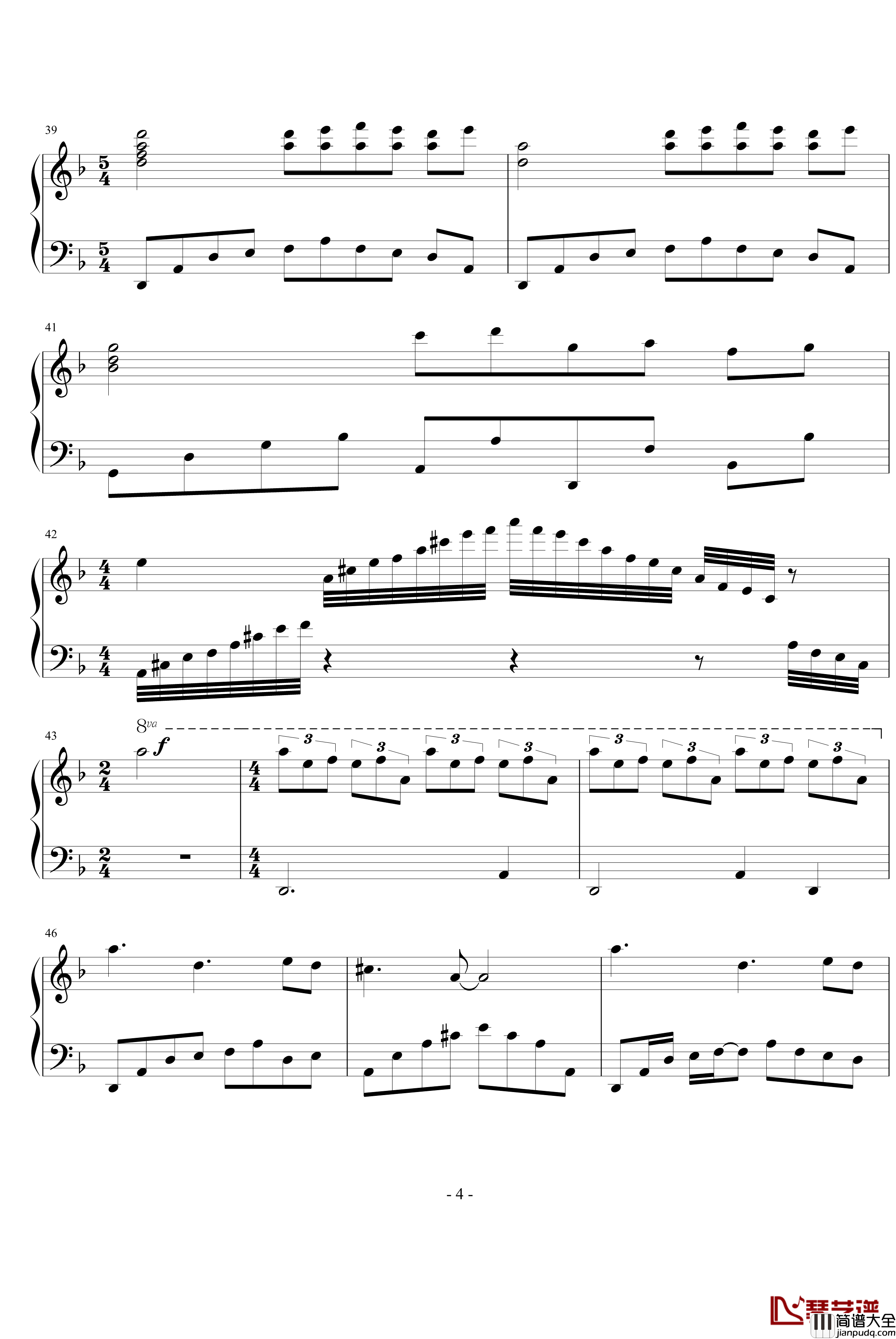 盼钢琴谱_文武贝