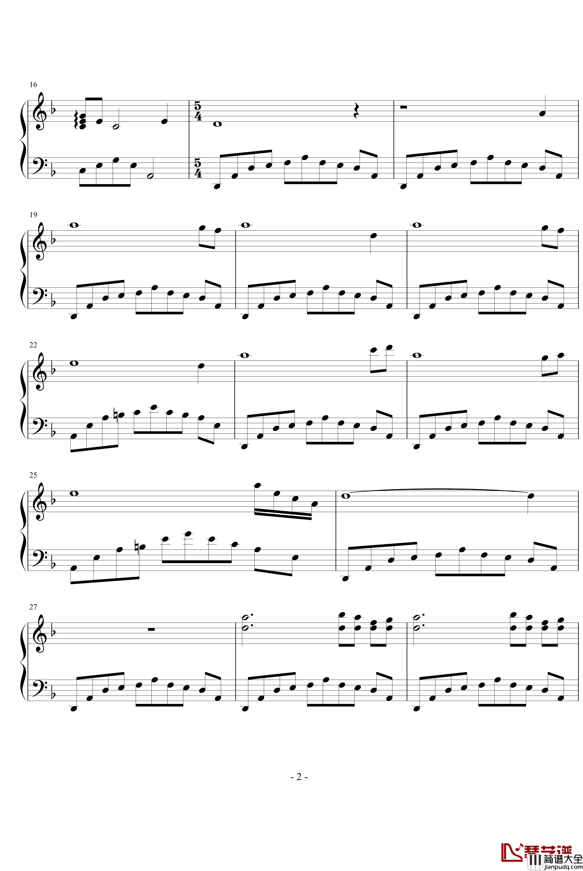 盼钢琴谱_文武贝