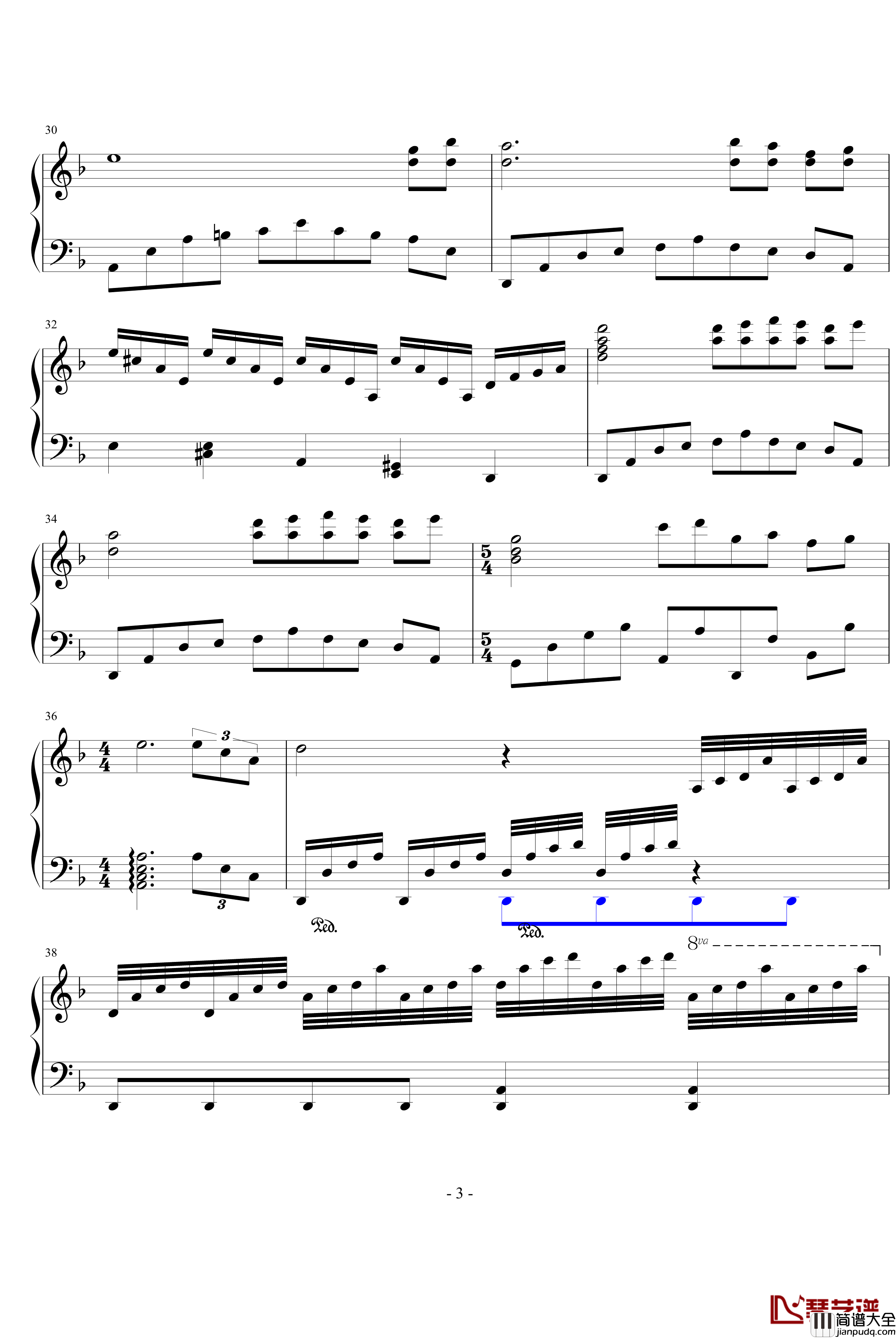 盼钢琴谱_文武贝