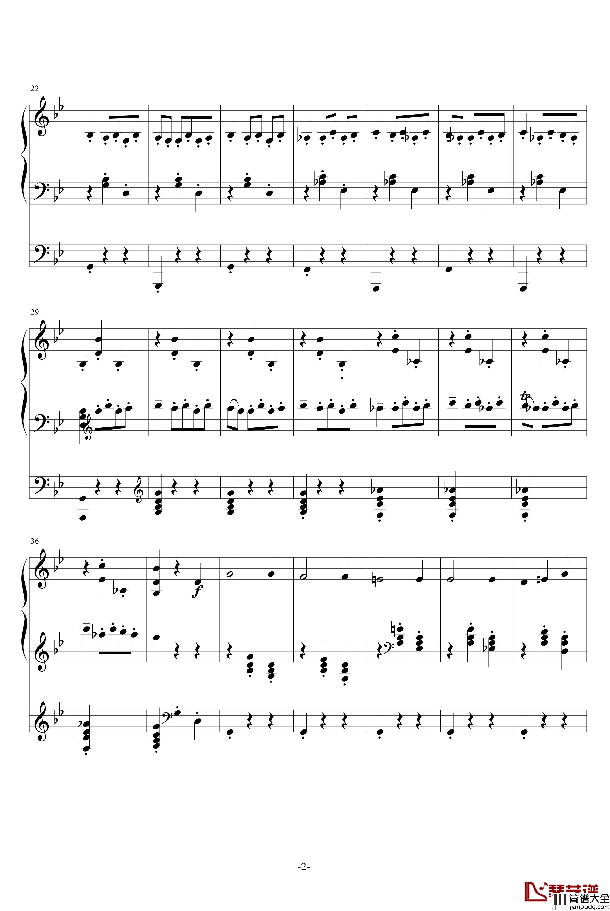 骷髅之舞钢琴谱_圣桑