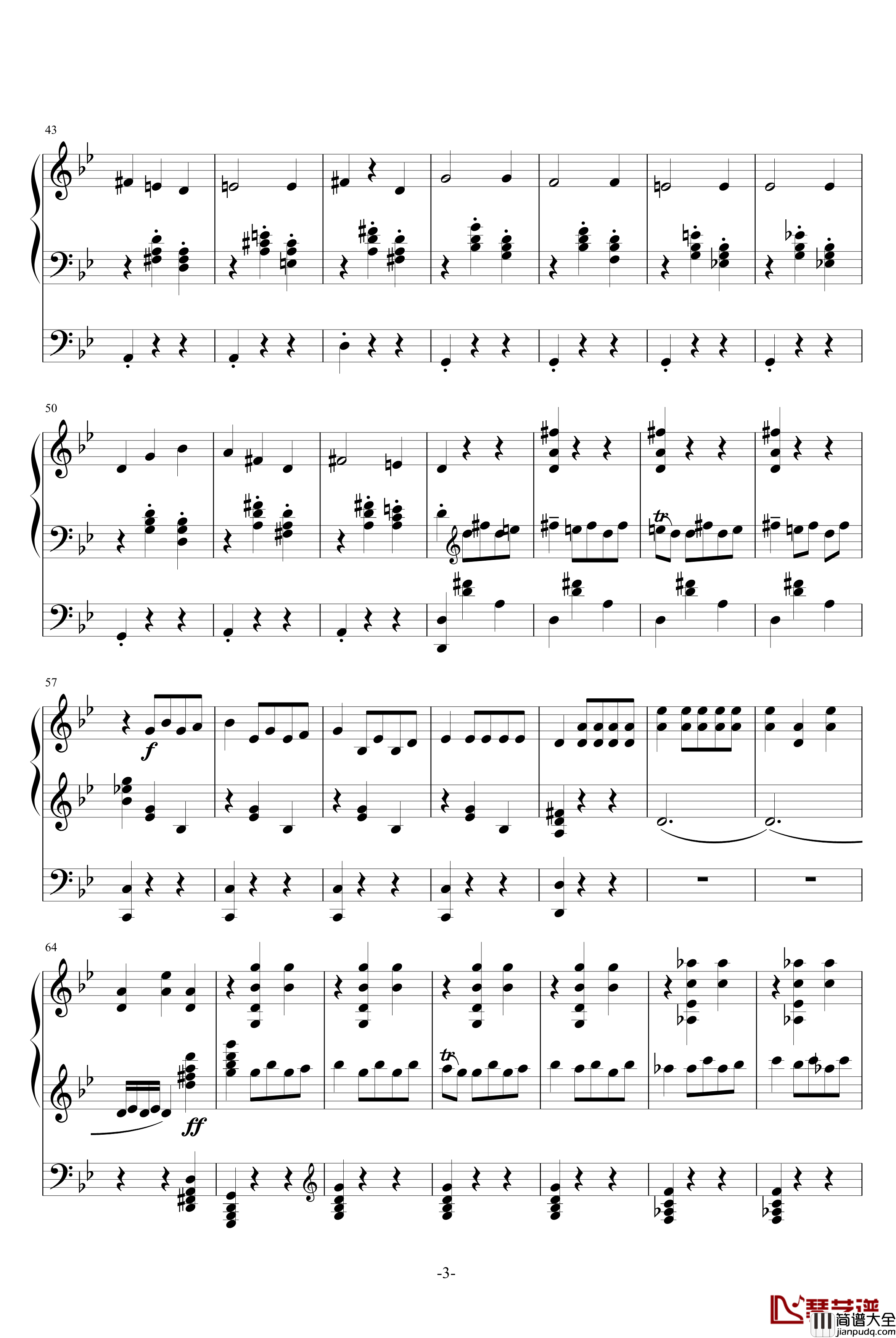 骷髅之舞钢琴谱_圣桑