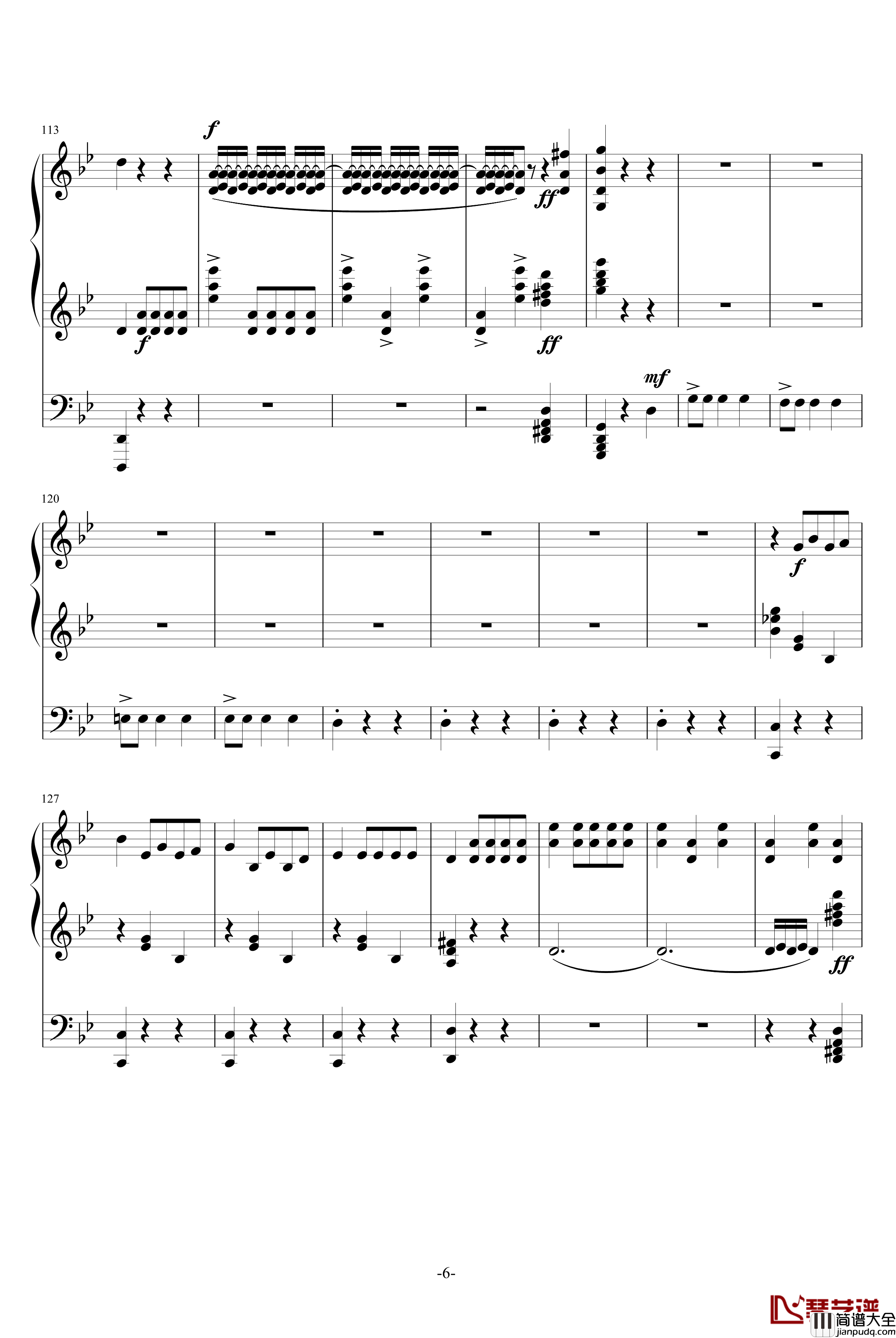 骷髅之舞钢琴谱_圣桑