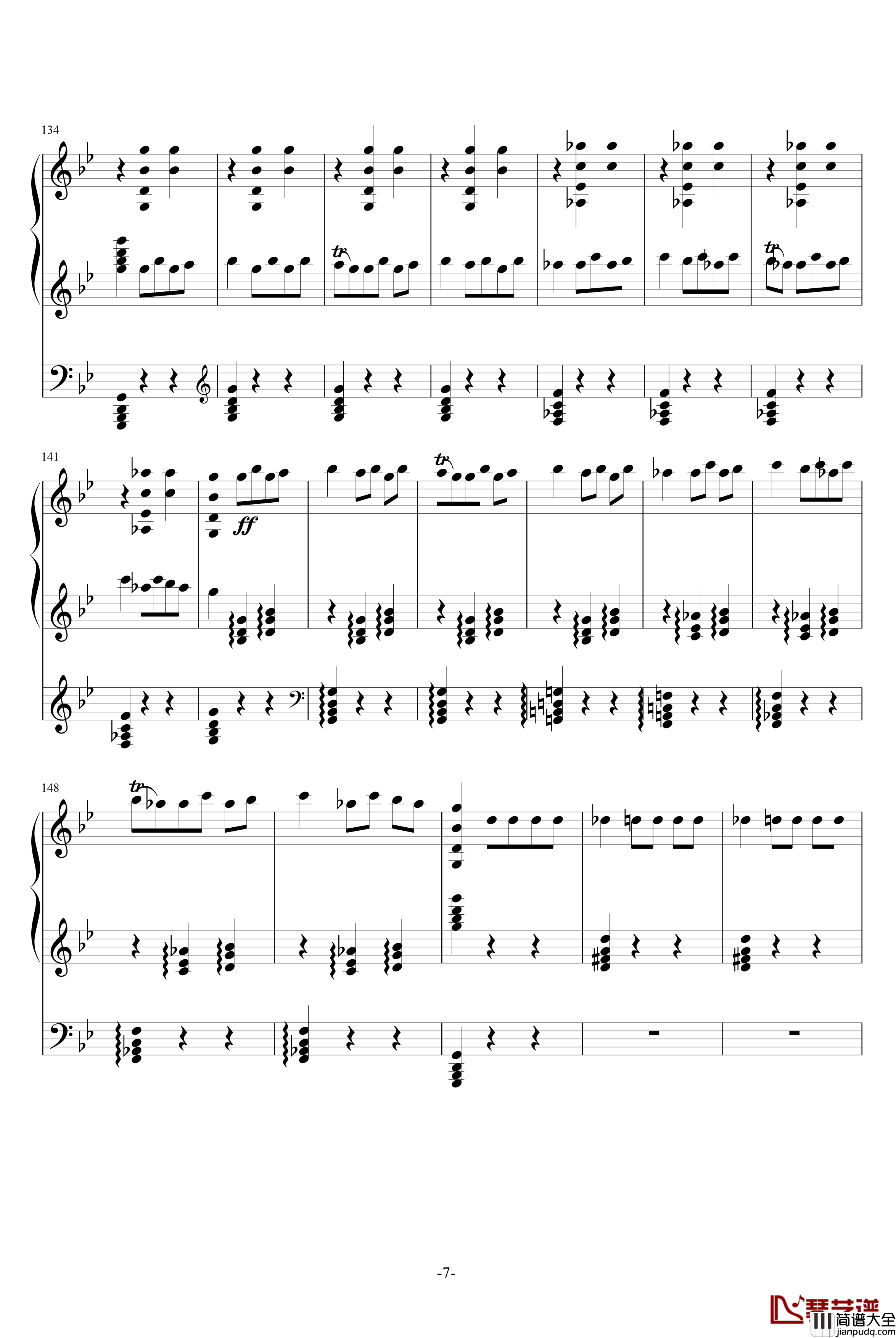 骷髅之舞钢琴谱_圣桑