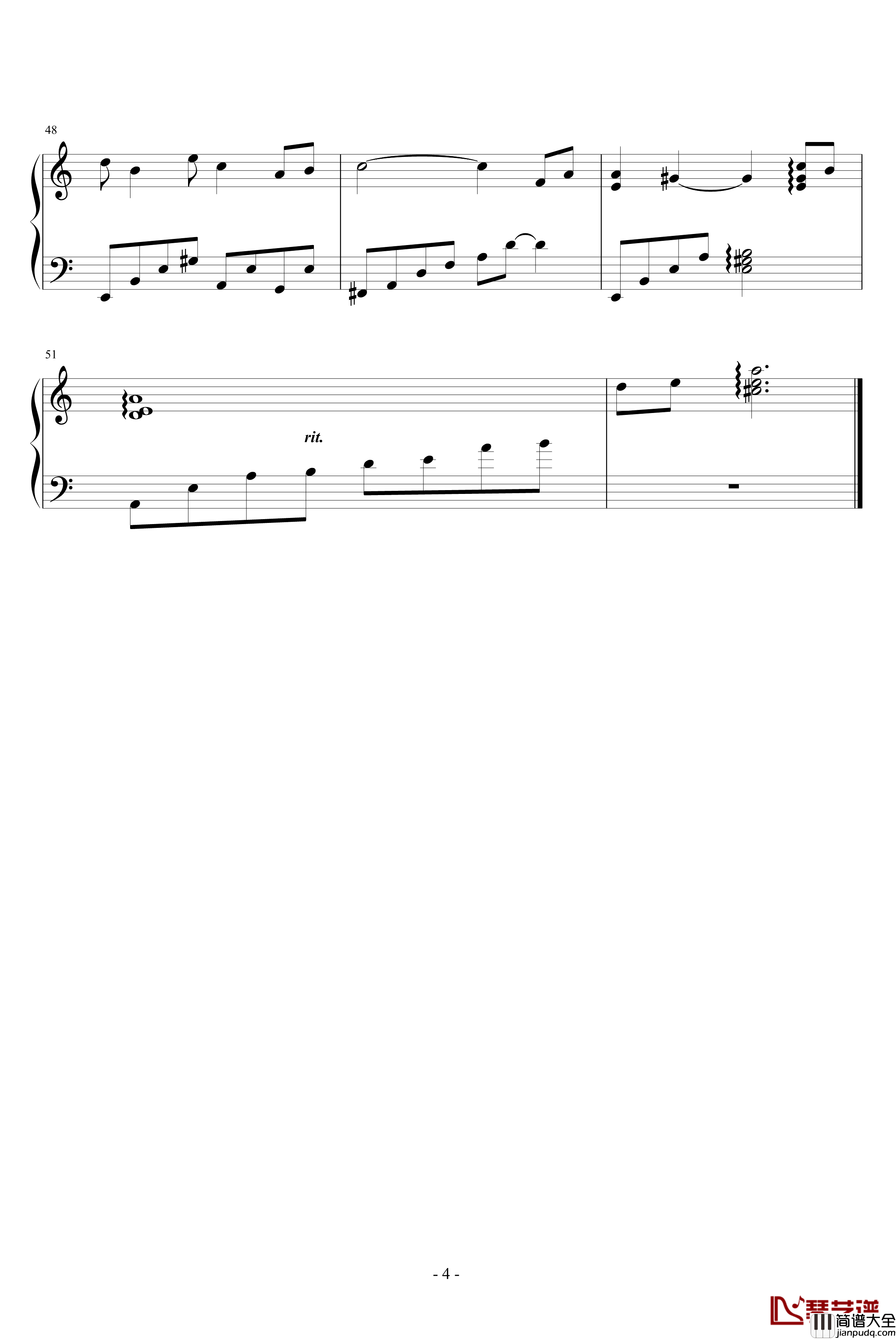 小风立可白钢琴谱_陈干