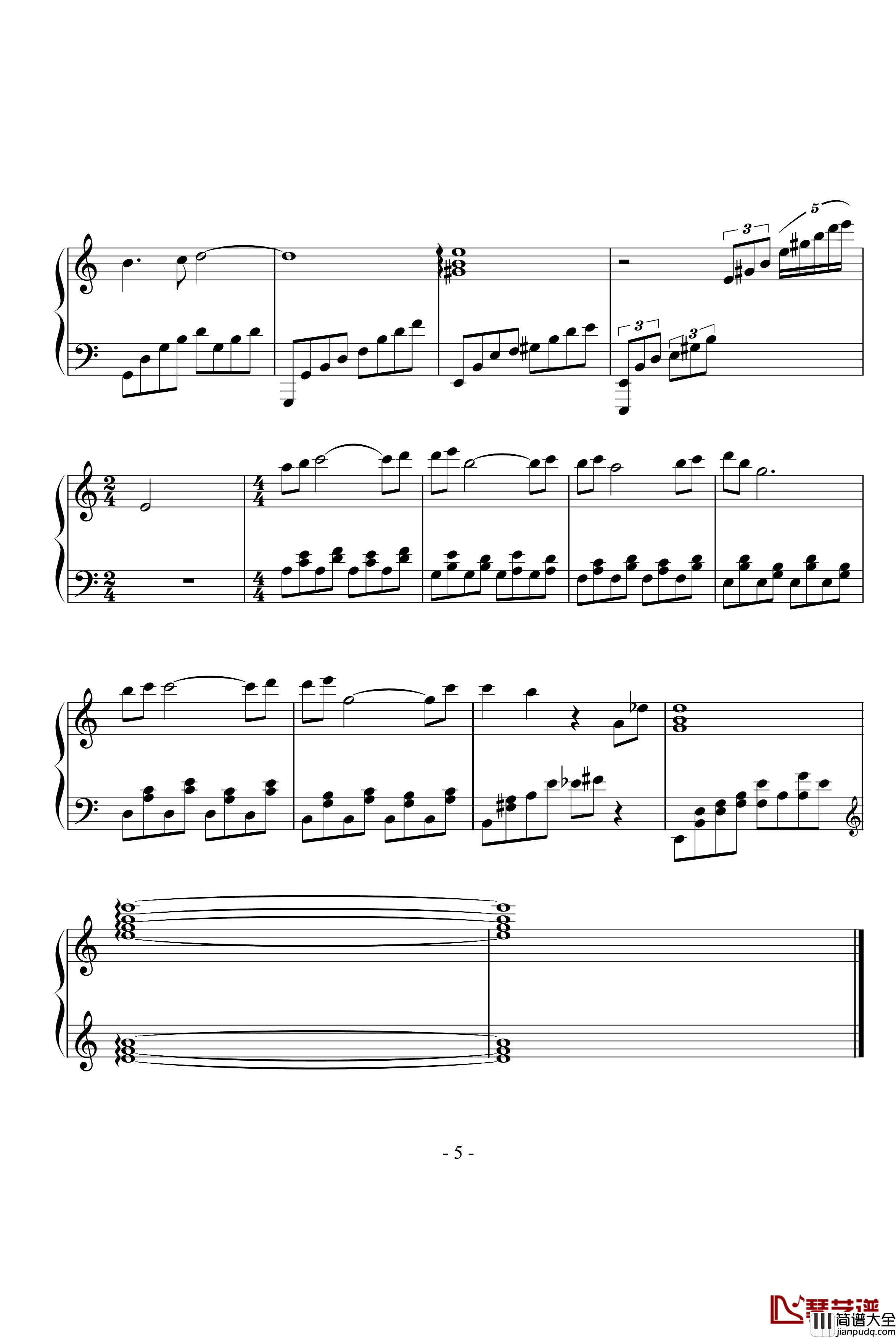 久石让的音乐盒钢琴谱_..零