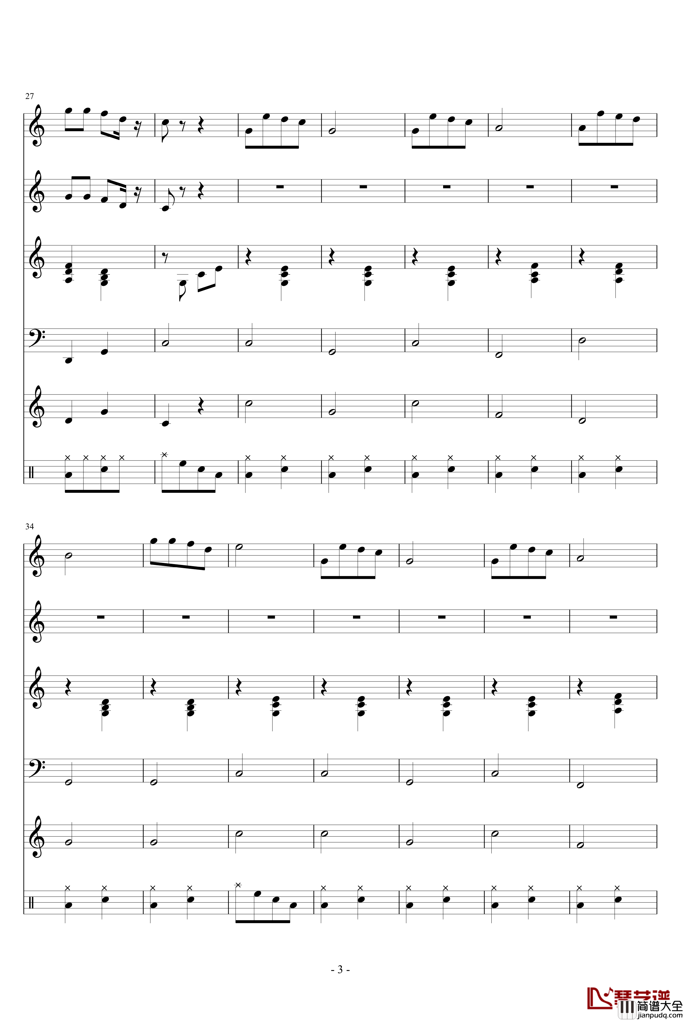 铃儿响叮当钢琴谱_贝多芬_beethoven