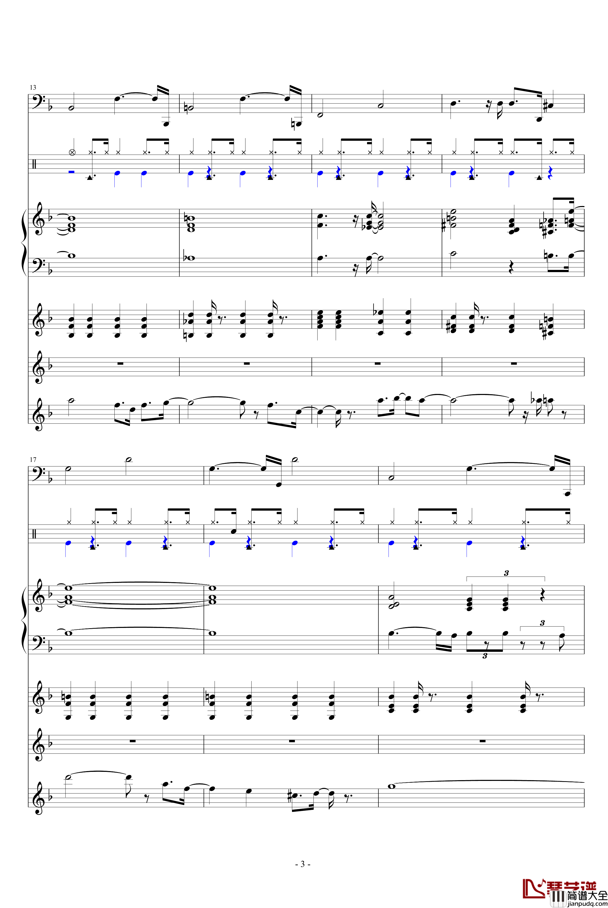 QQ麻将背景音乐钢琴谱_游戏