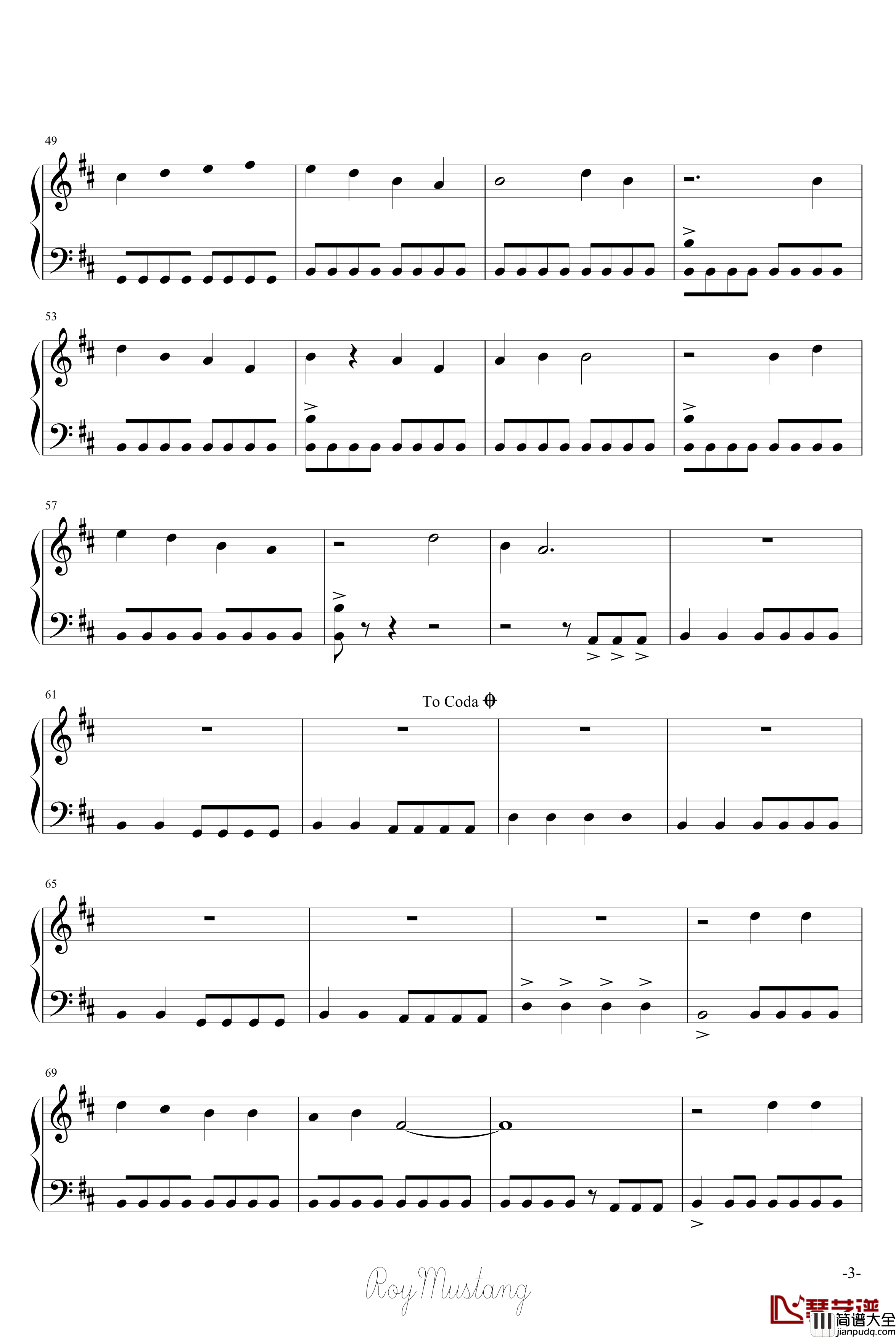 修羅钢琴谱_影视_銀魂