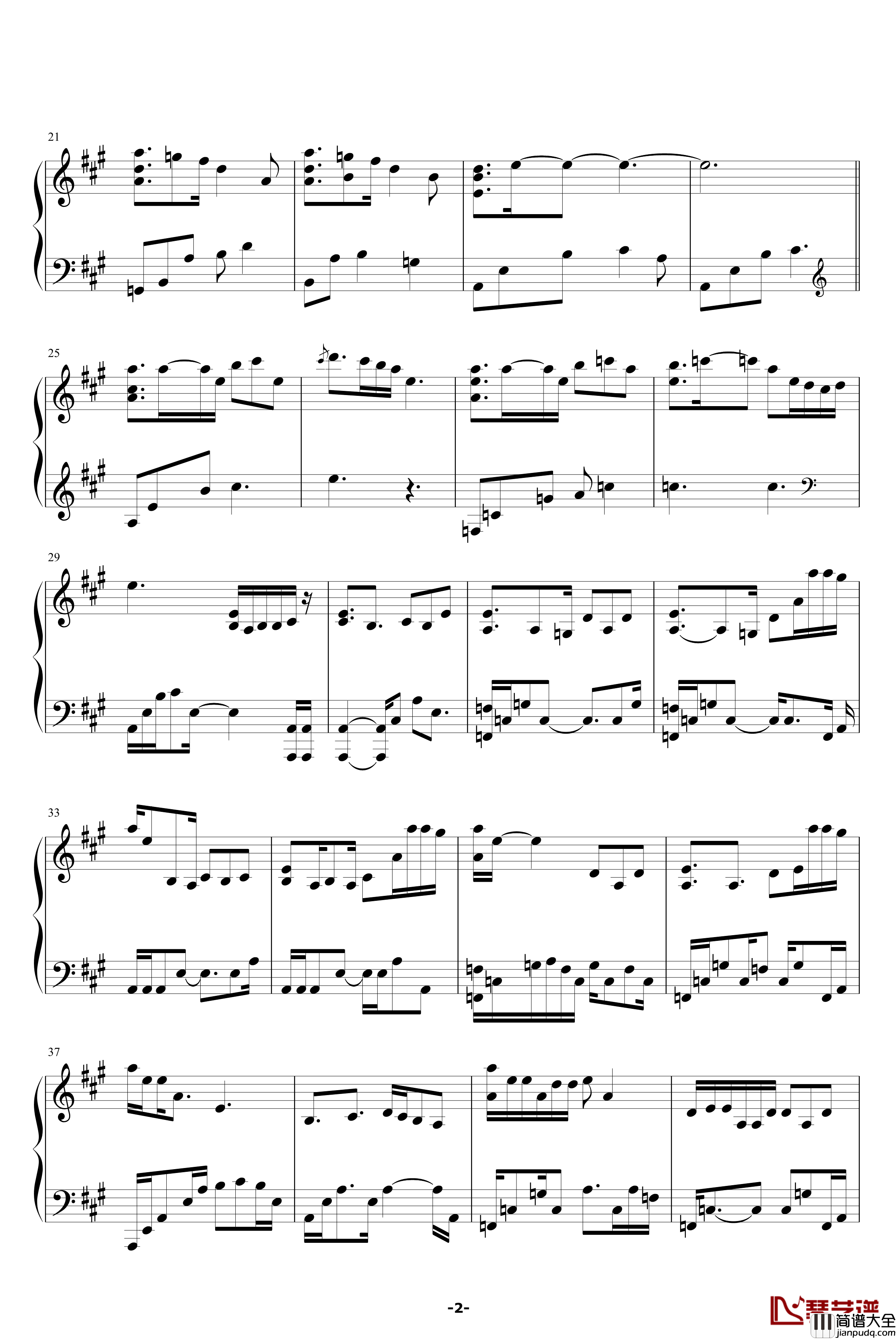 Present钢琴谱_Yiruma