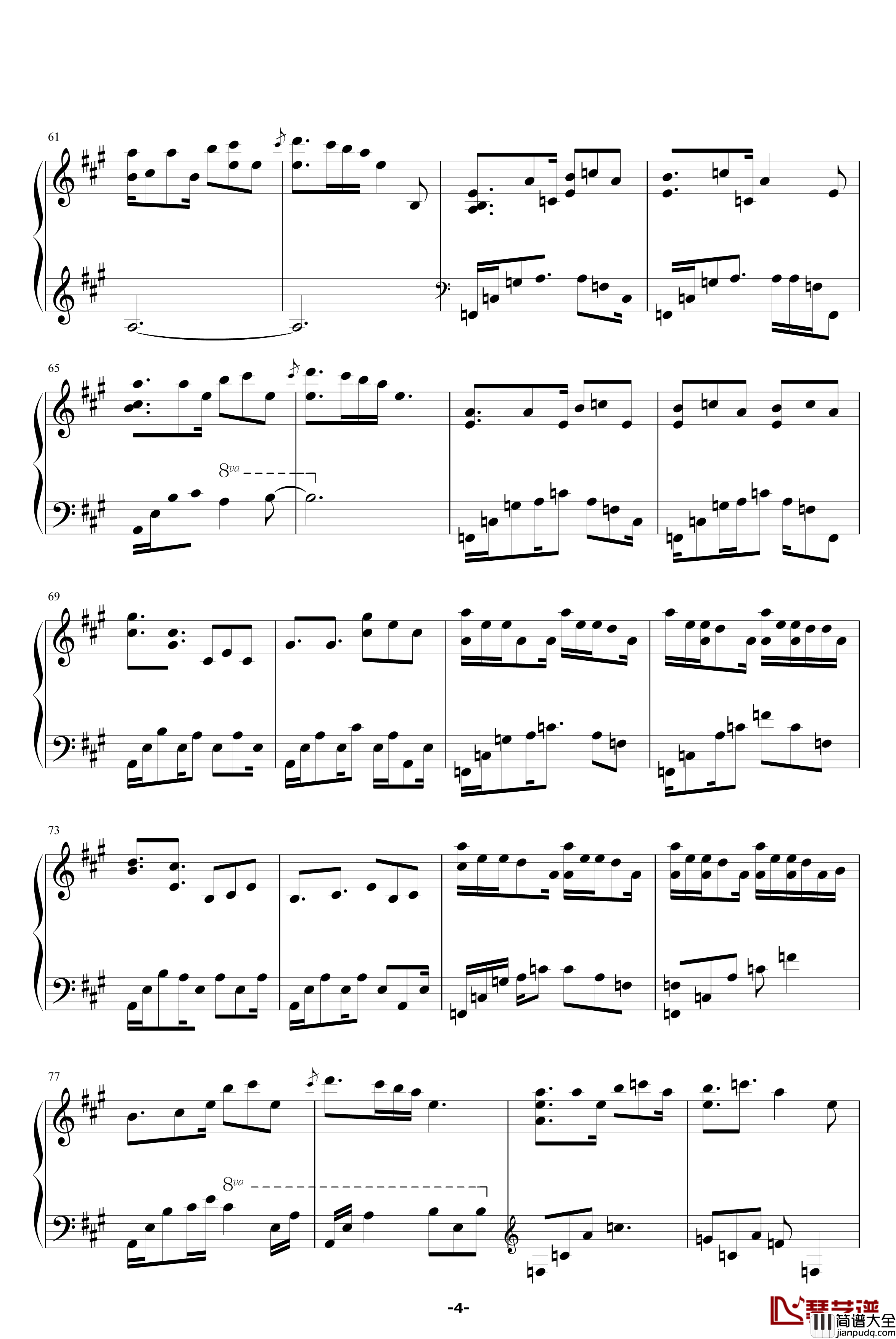 Present钢琴谱_Yiruma