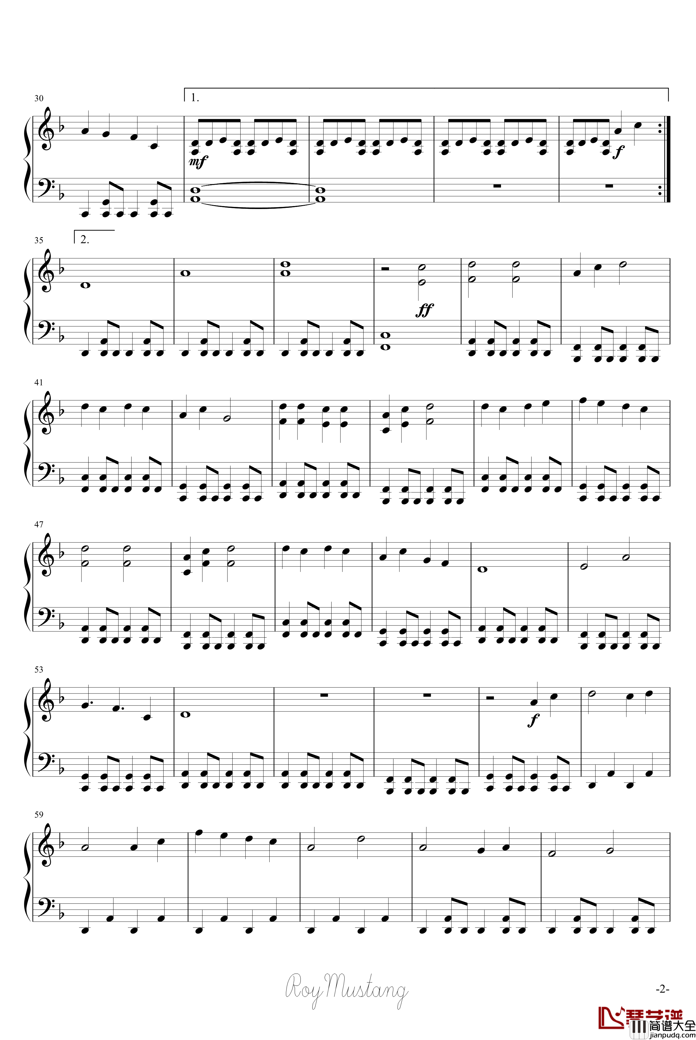 曇天钢琴谱_影视_銀魂