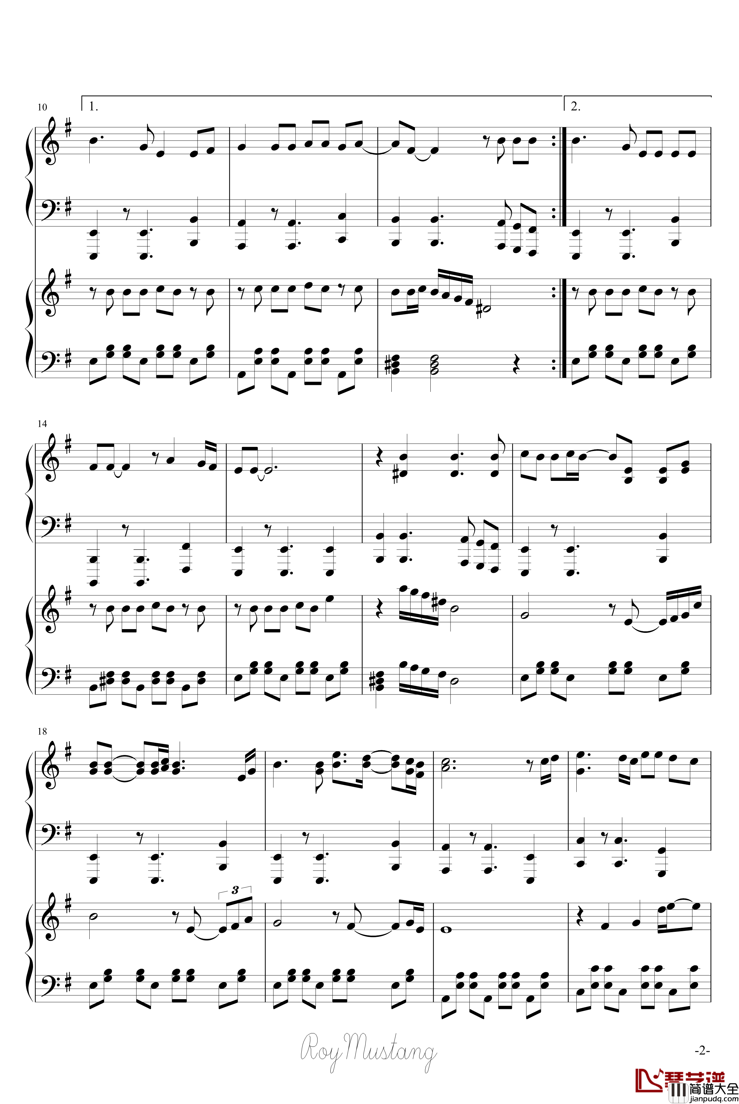 鶏肉丸子火锅钢琴谱_动漫影视_天体戰士