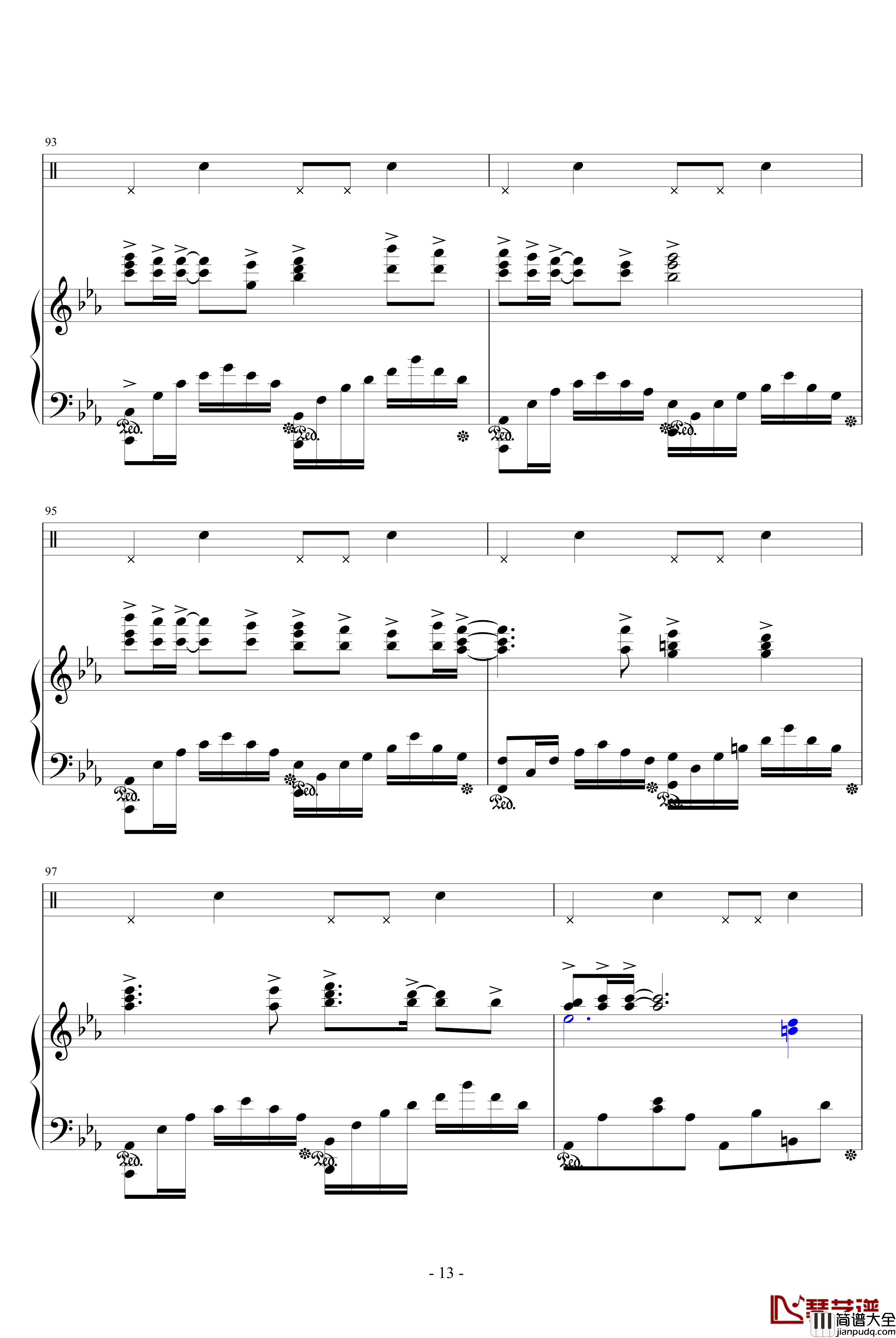 无色钢琴谱_名侦探柯南