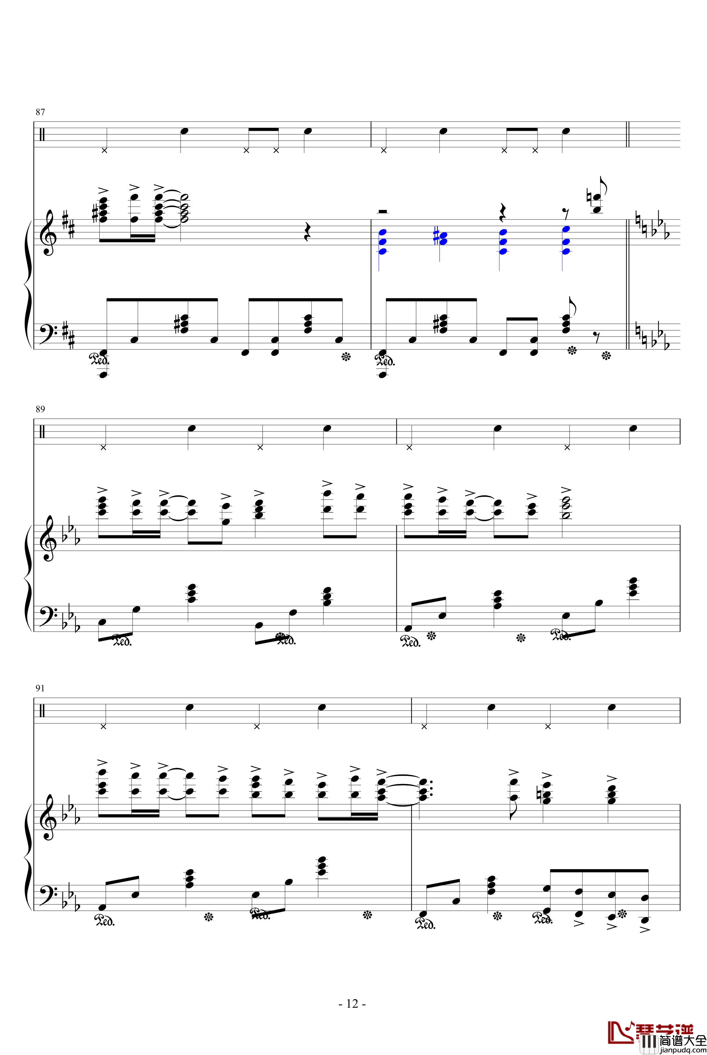 无色钢琴谱_名侦探柯南