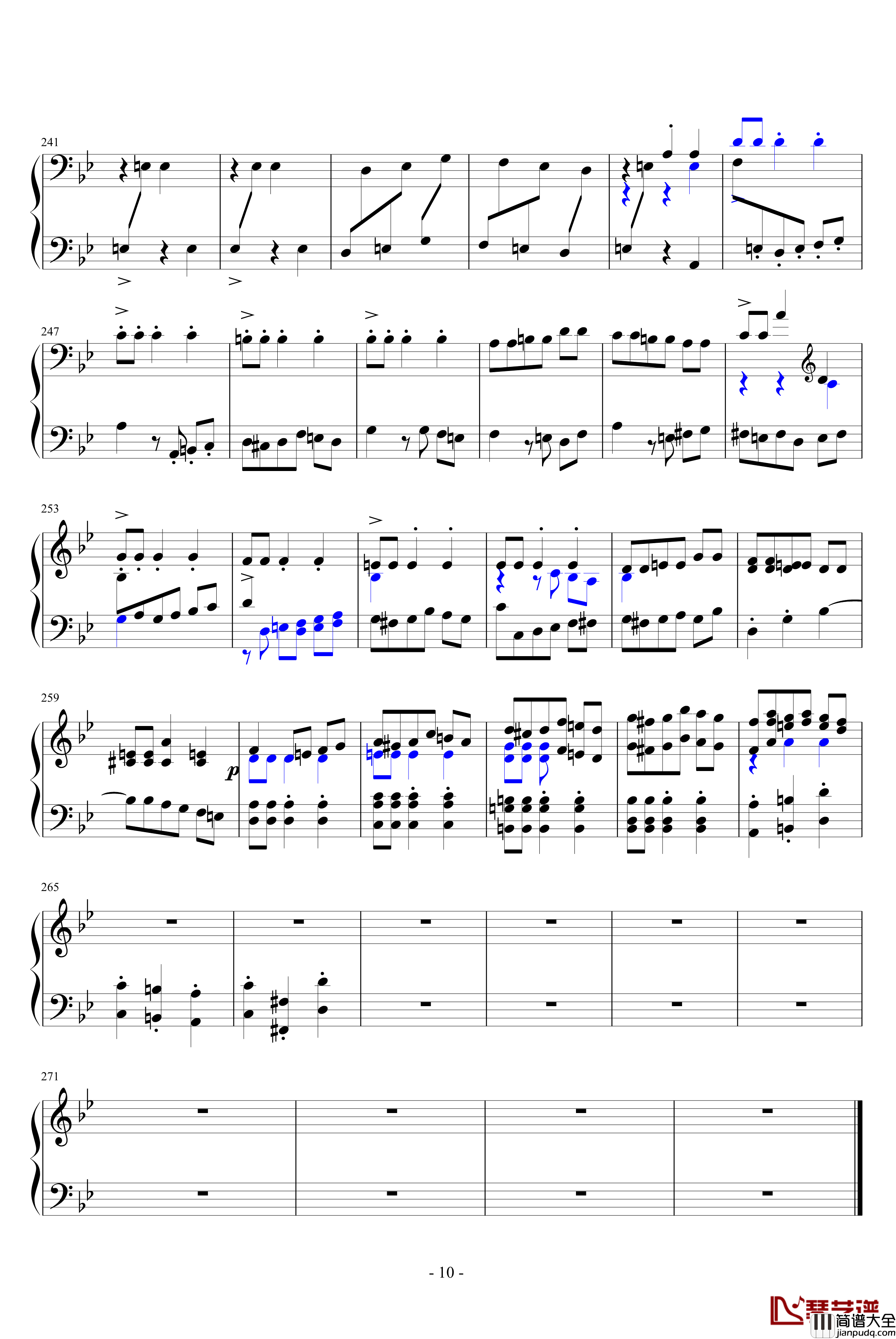 恶魔之舞钢琴谱_未完成_圣桑