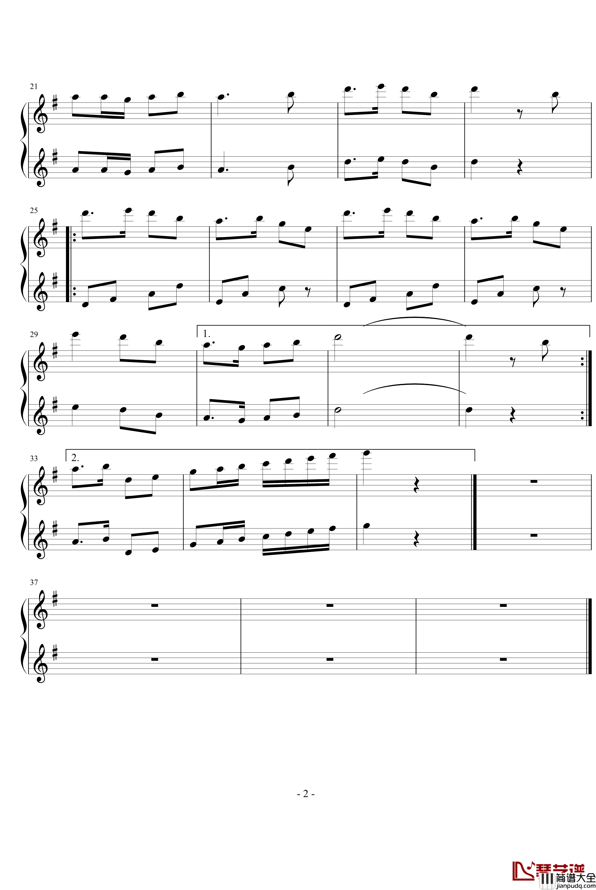 戰鬥進行曲钢琴谱_中国名曲