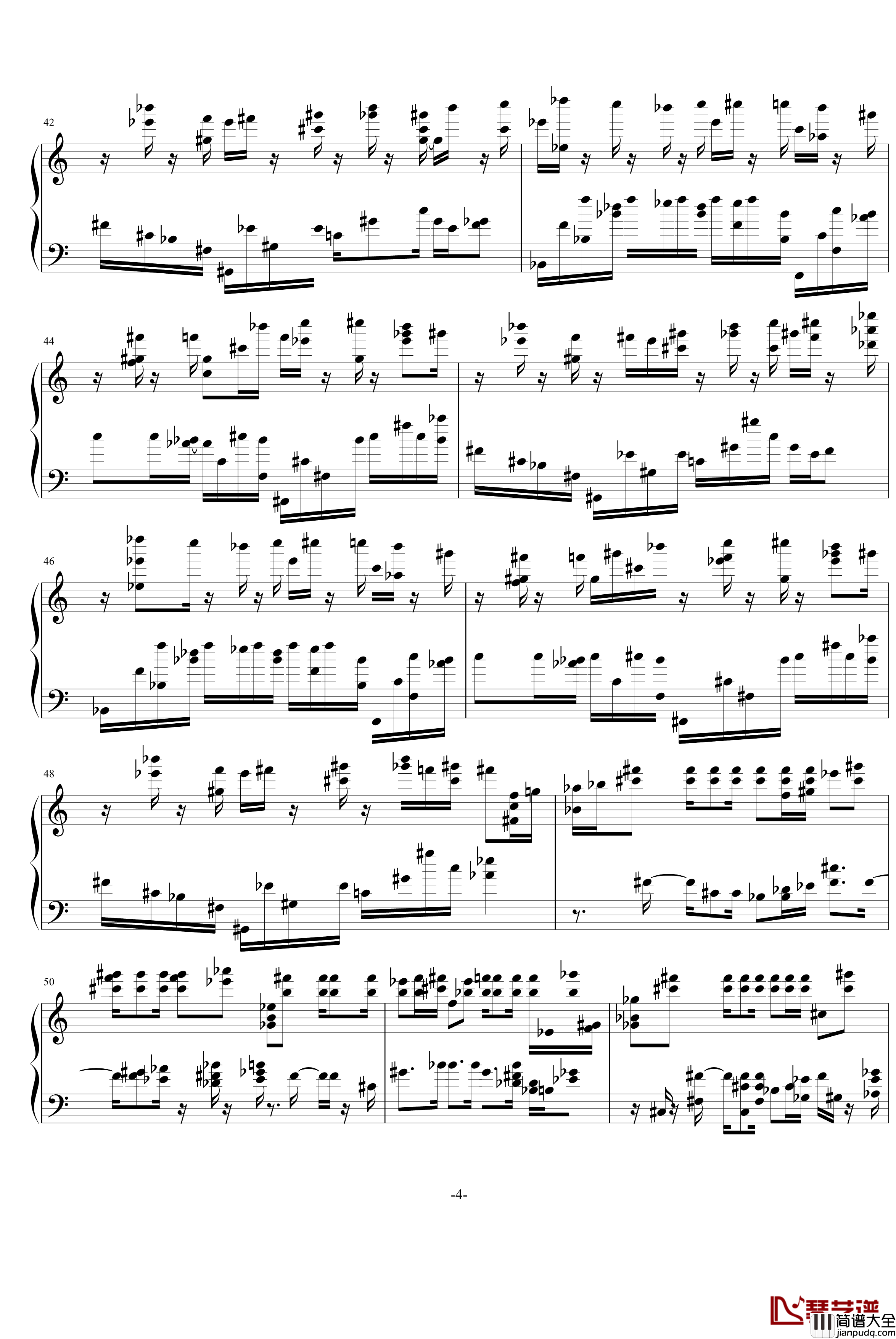 指尖的冥想钢琴谱_稳稳