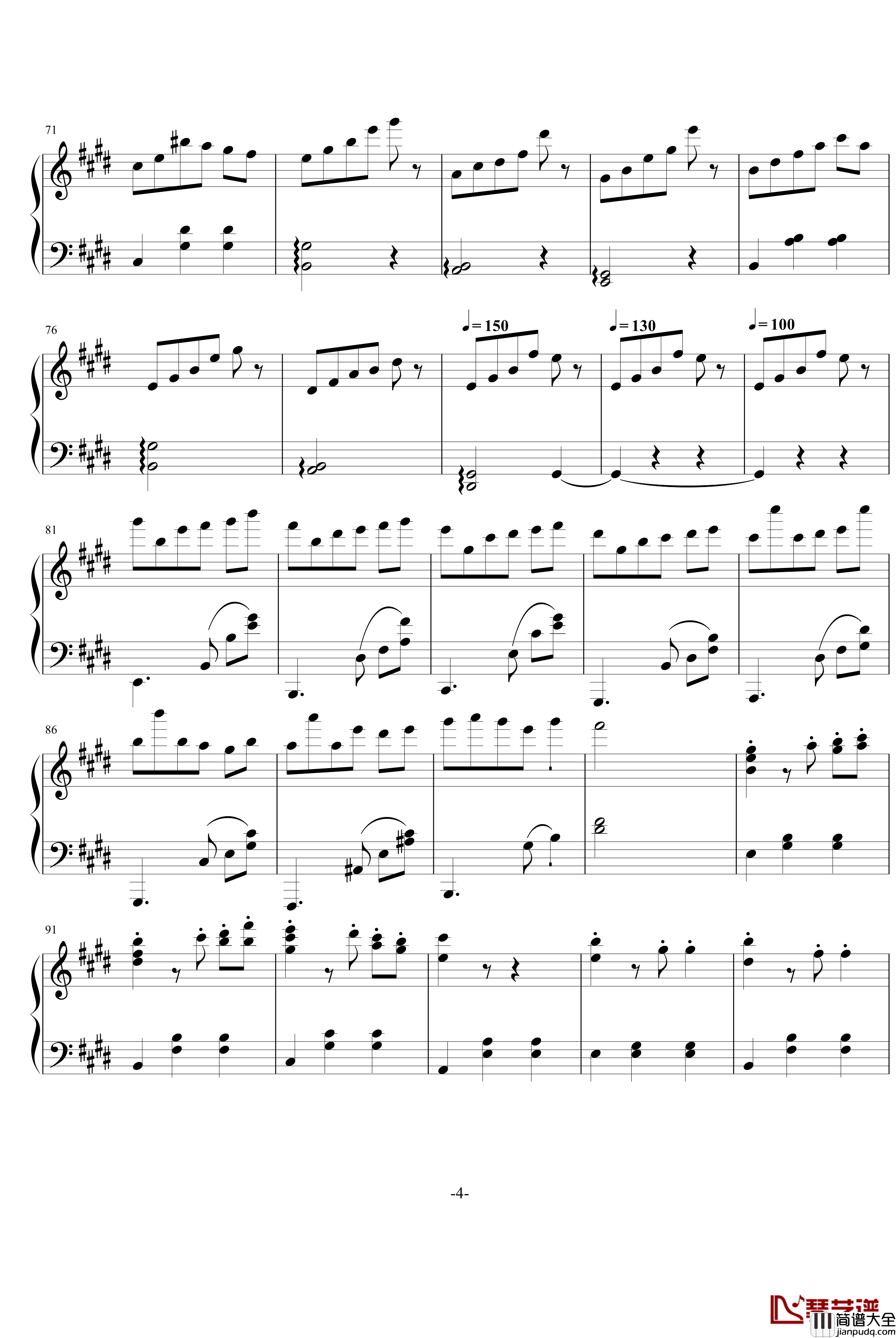 蝴蝶の舞钢琴谱_zanta