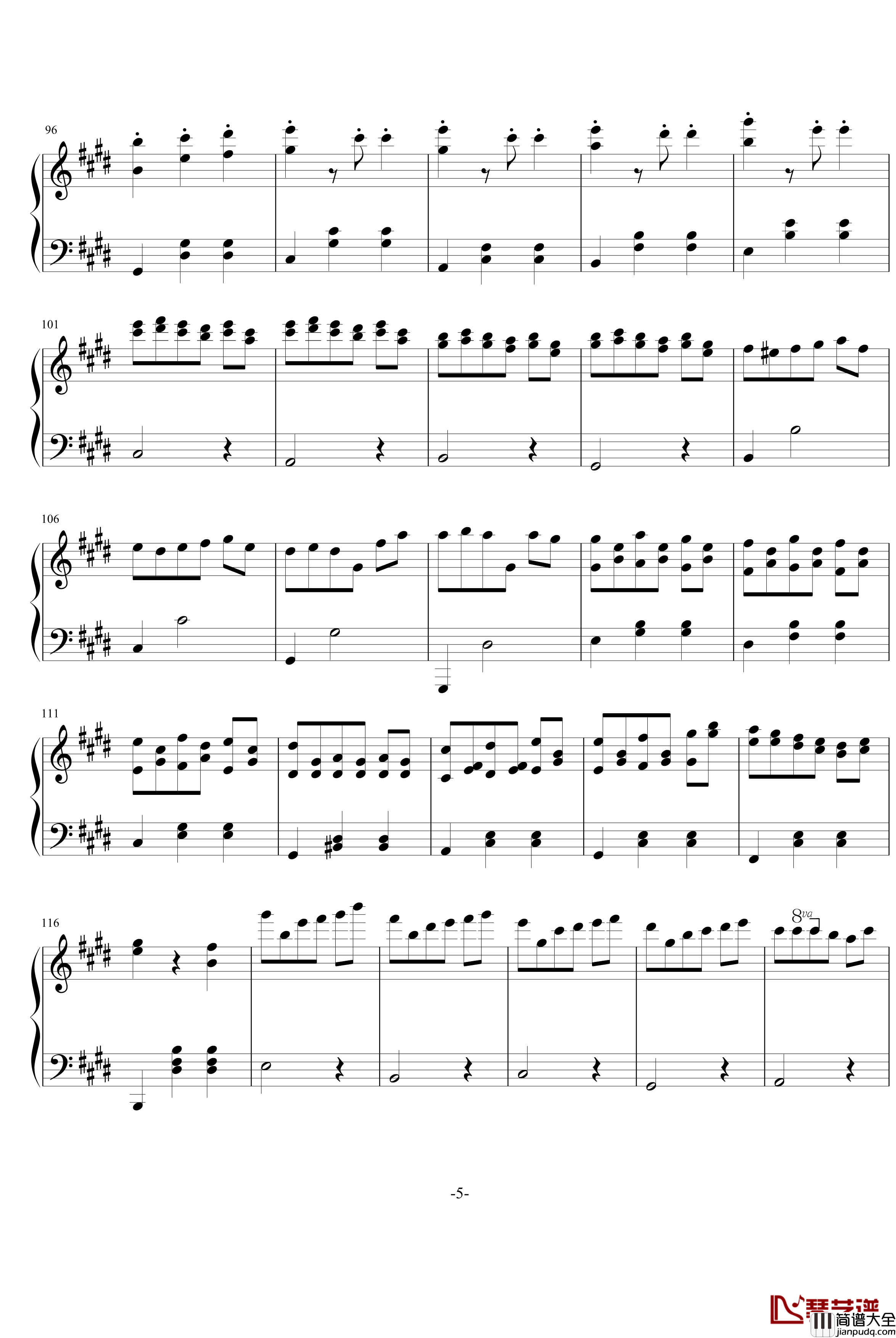 蝴蝶の舞钢琴谱_zanta