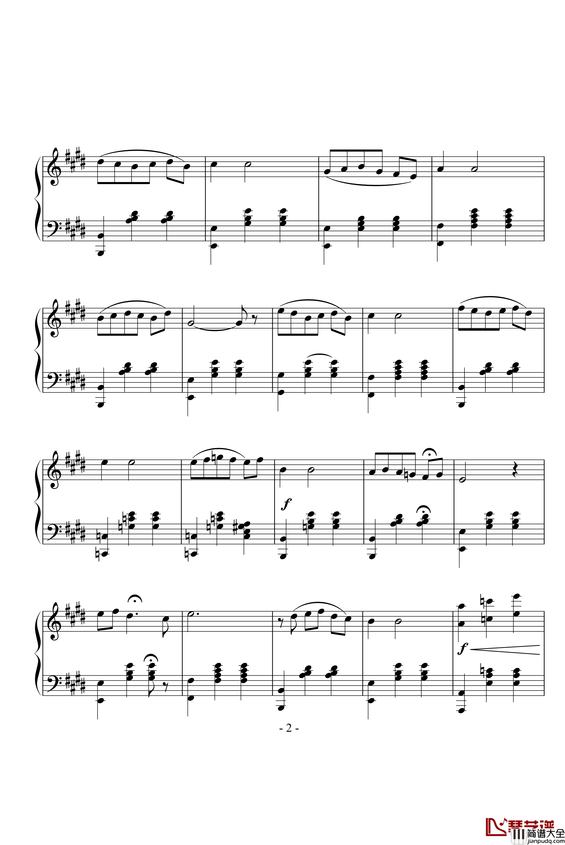 重归苏莲托钢琴谱_世界名曲