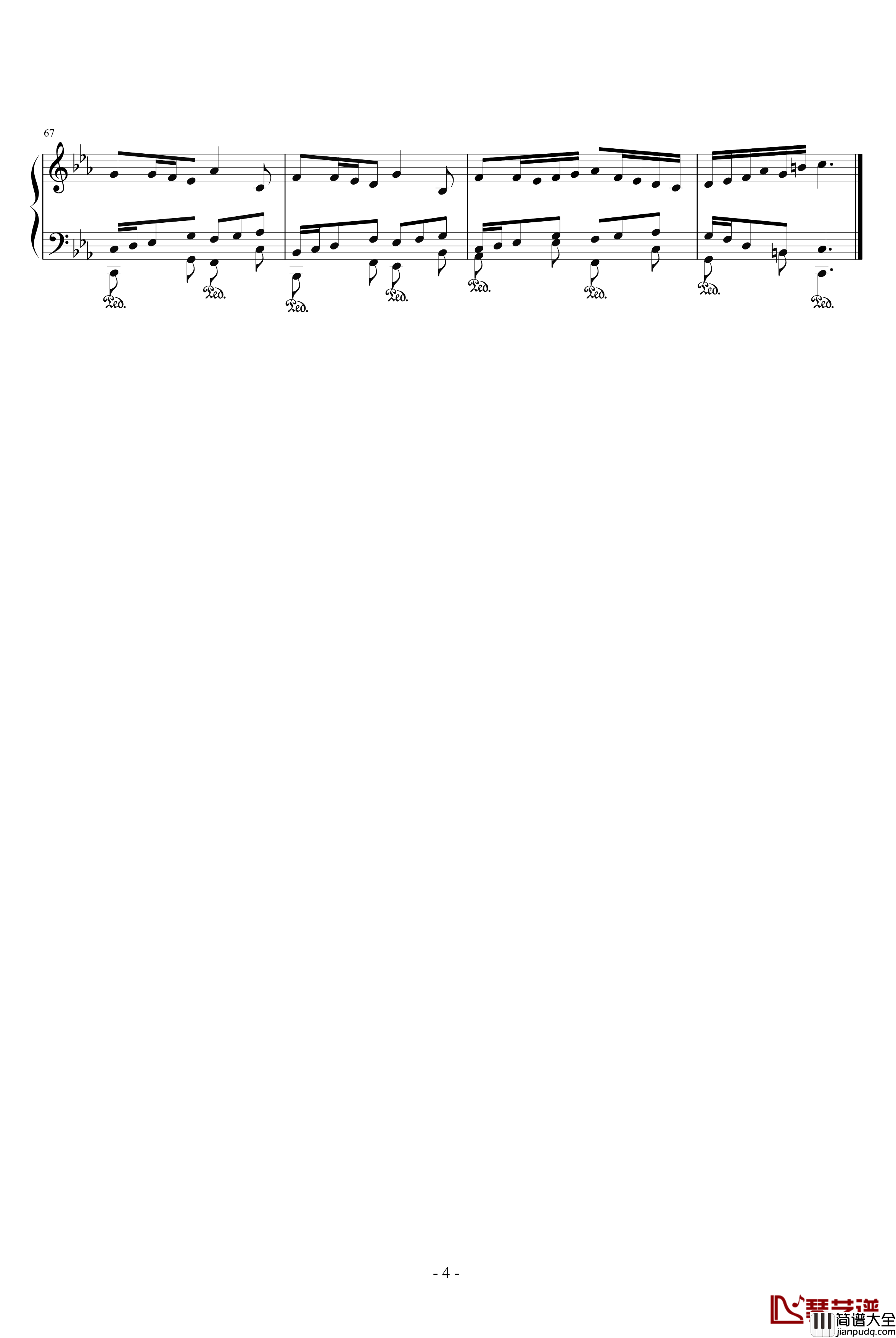 复调2钢琴谱_心兰