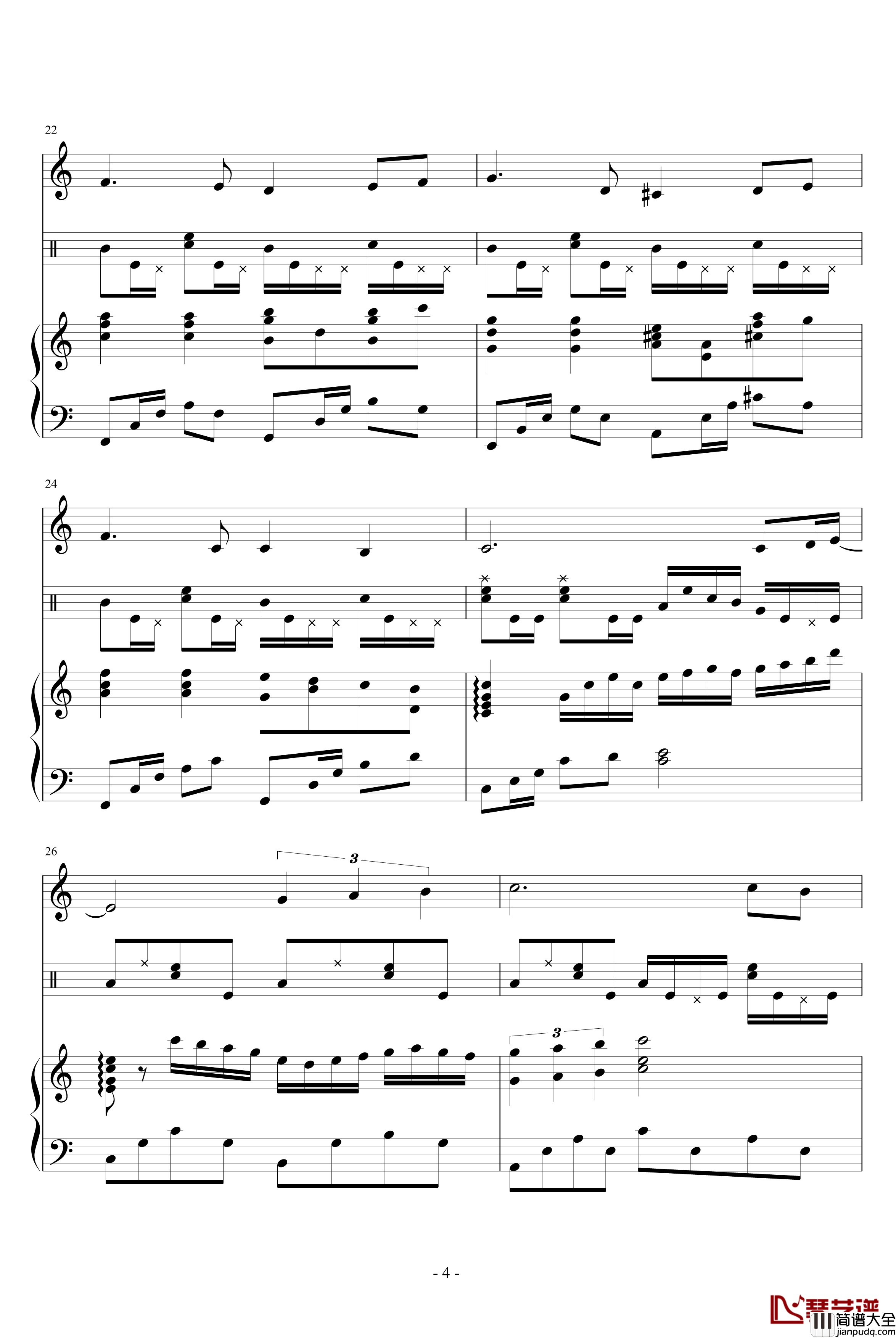 感恩节钢琴谱_雪凌球