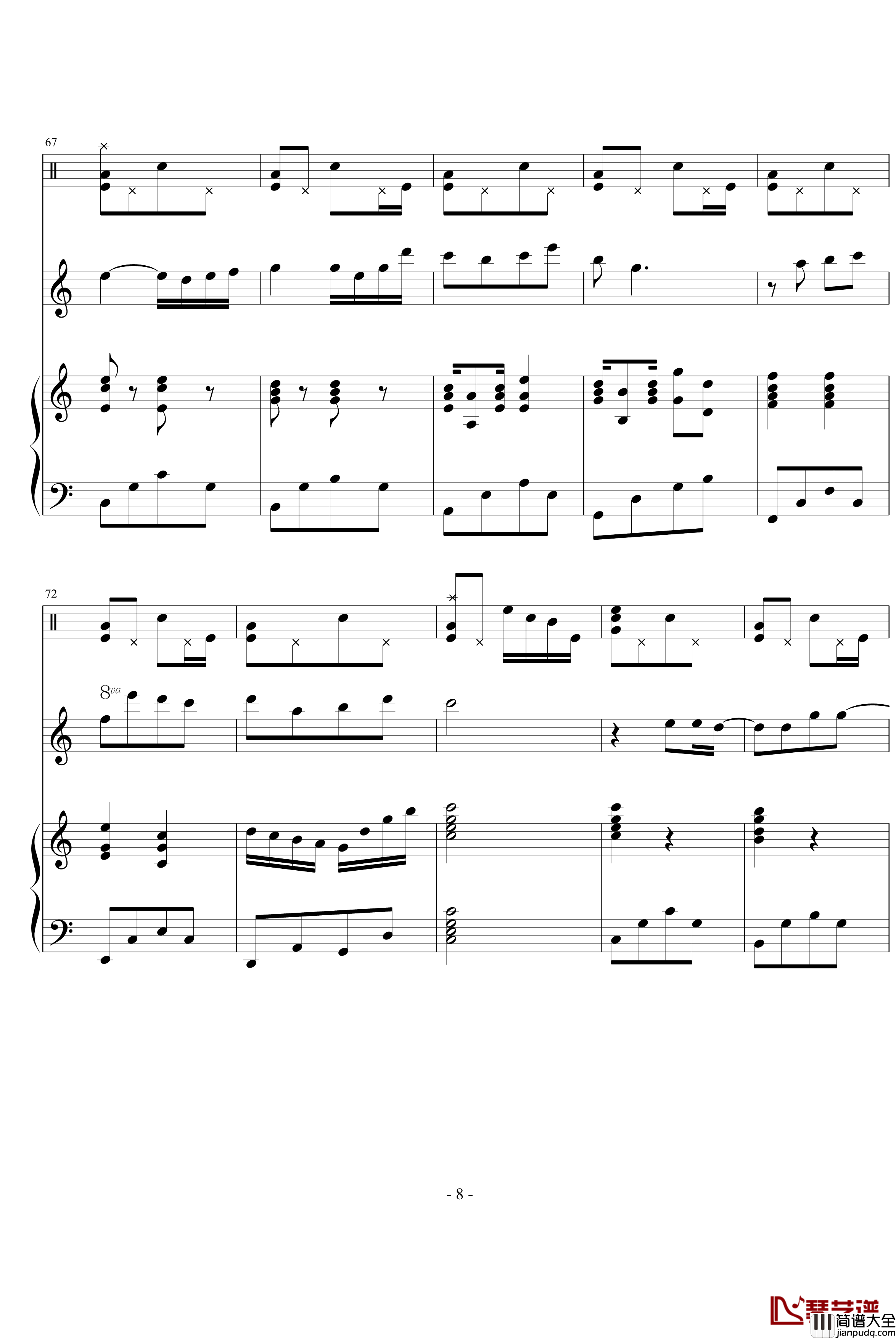 天使恋人钢琴谱_刘芮伊