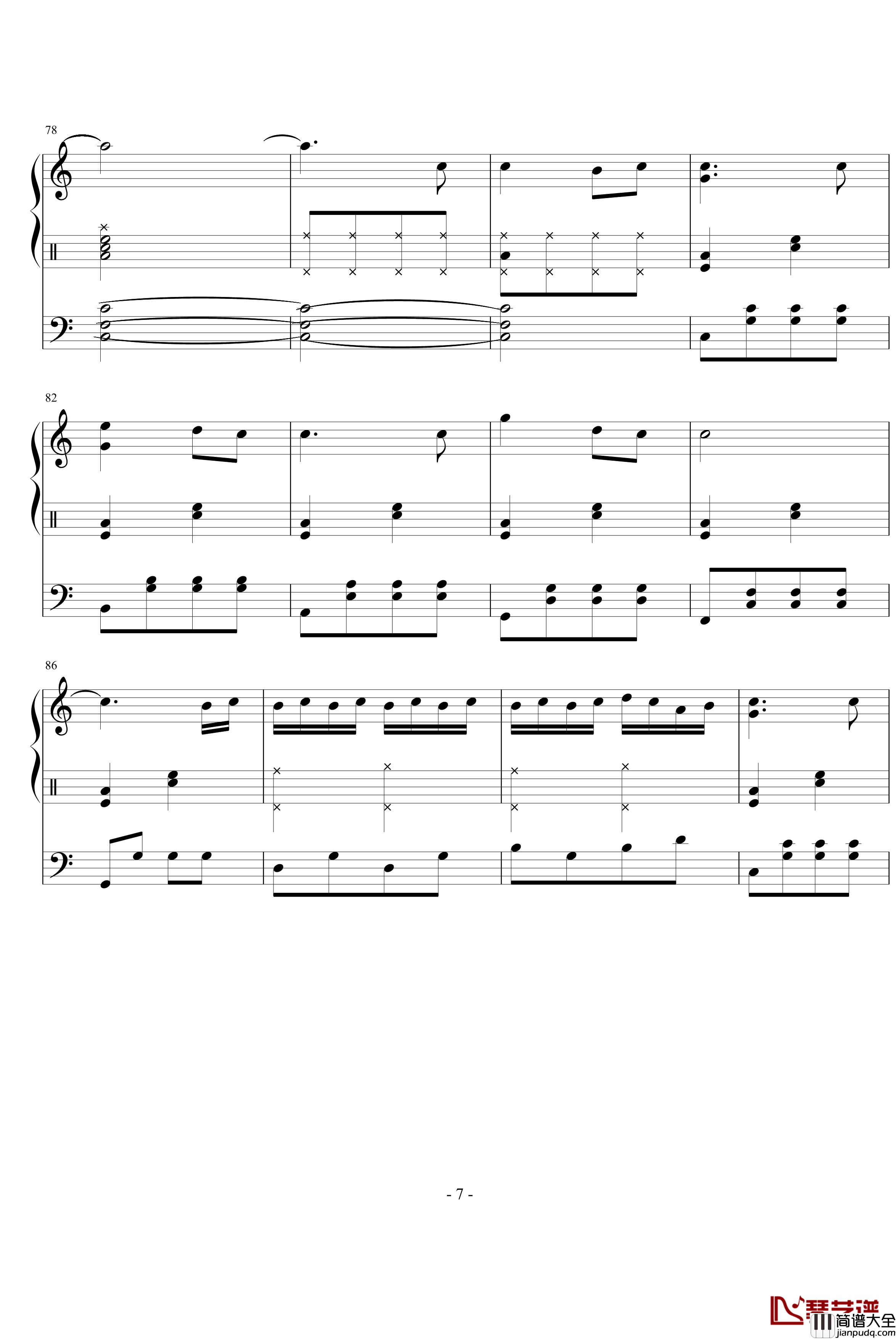 星月游乐园钢琴谱_199086hxy