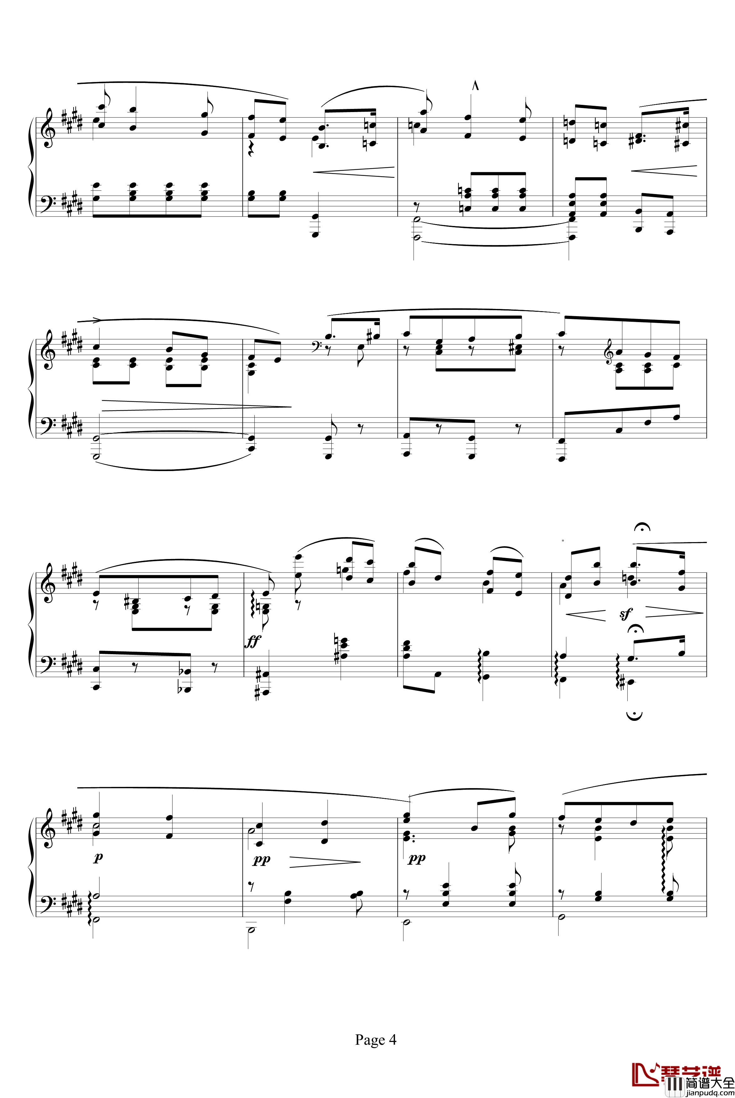 爱的致意钢琴谱_埃尔加_Edward_Elgar