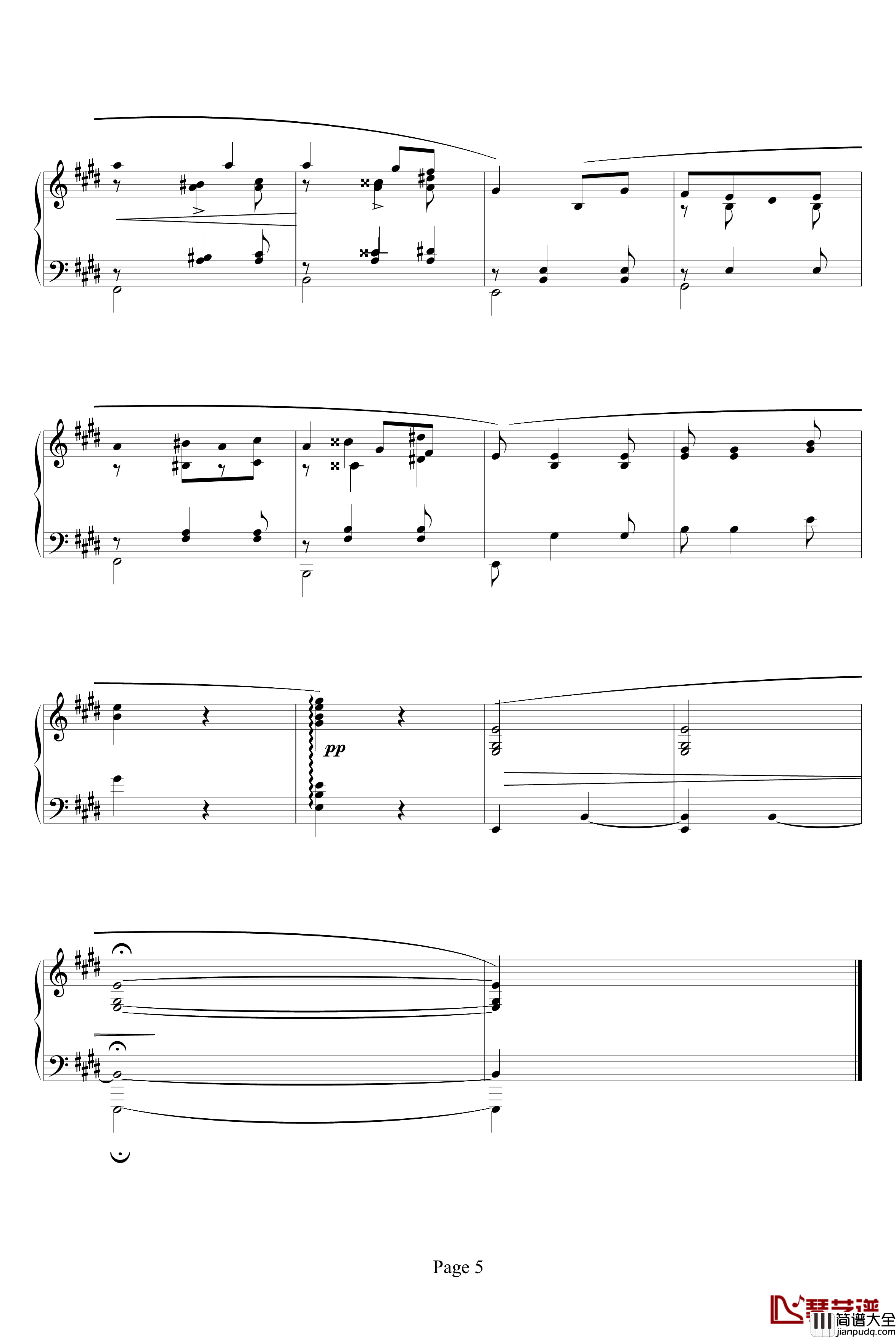 爱的致意钢琴谱_埃尔加_Edward_Elgar