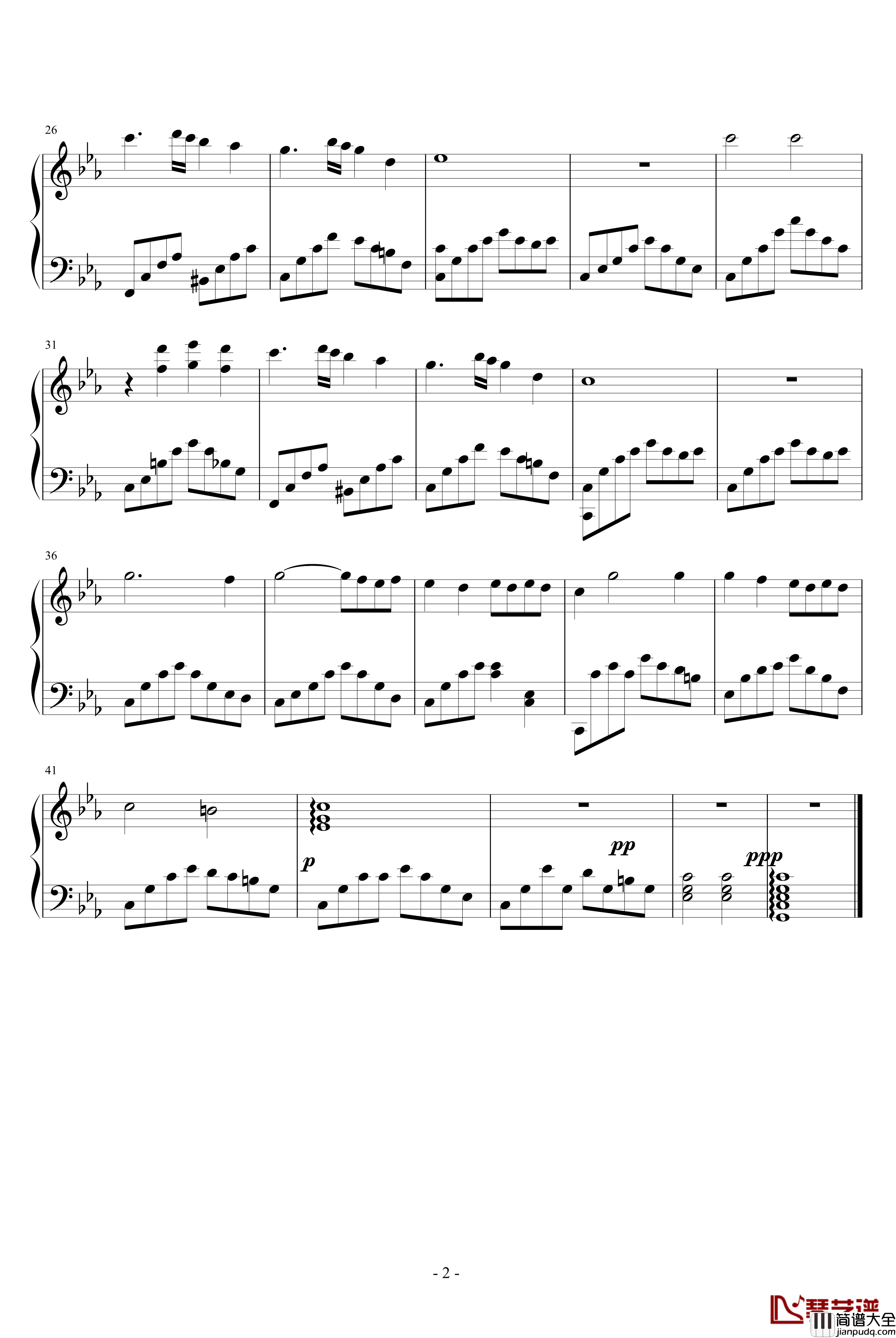 孤独的树钢琴谱_梦的世界