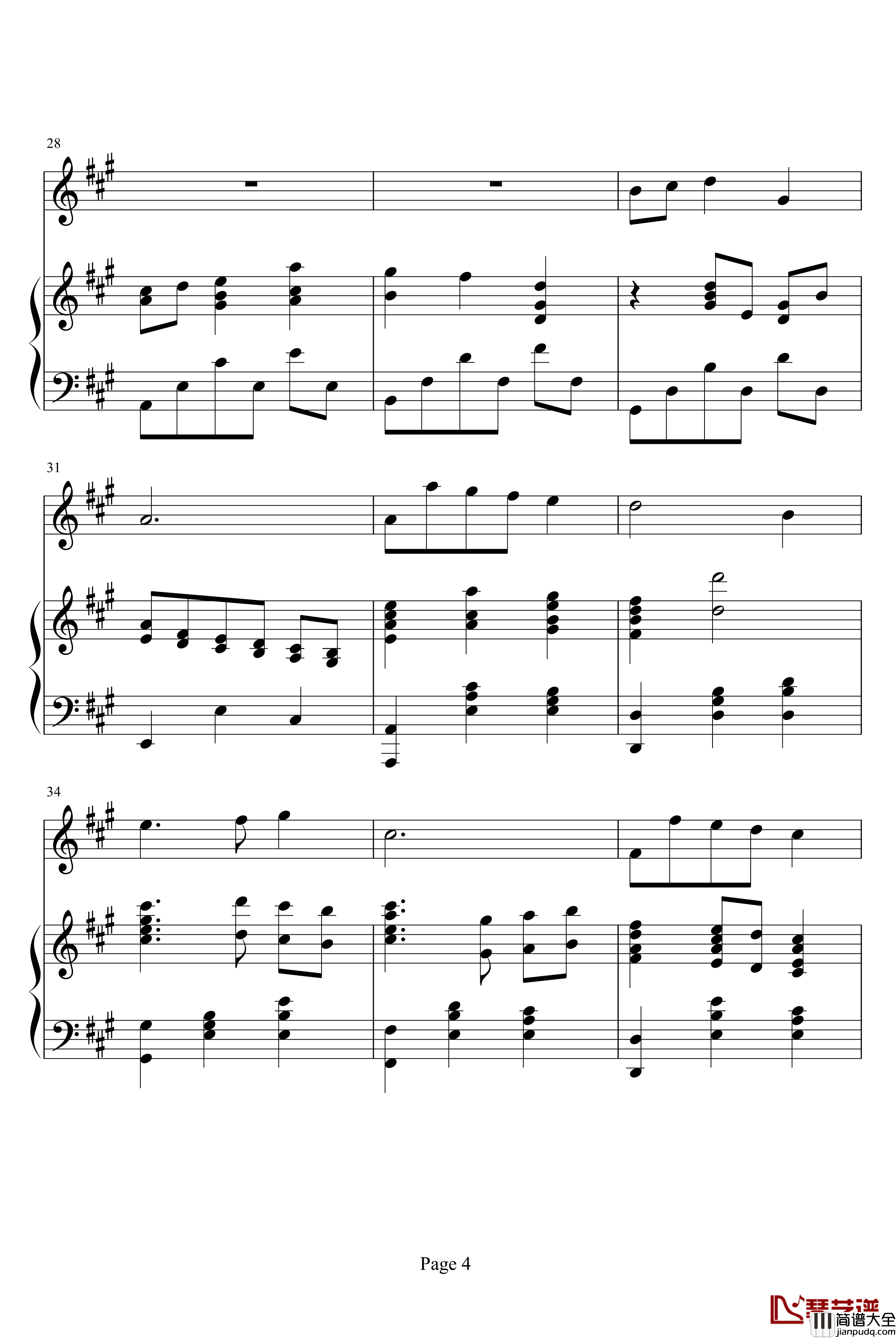 留下人间万般情钢琴谱_199086hxy