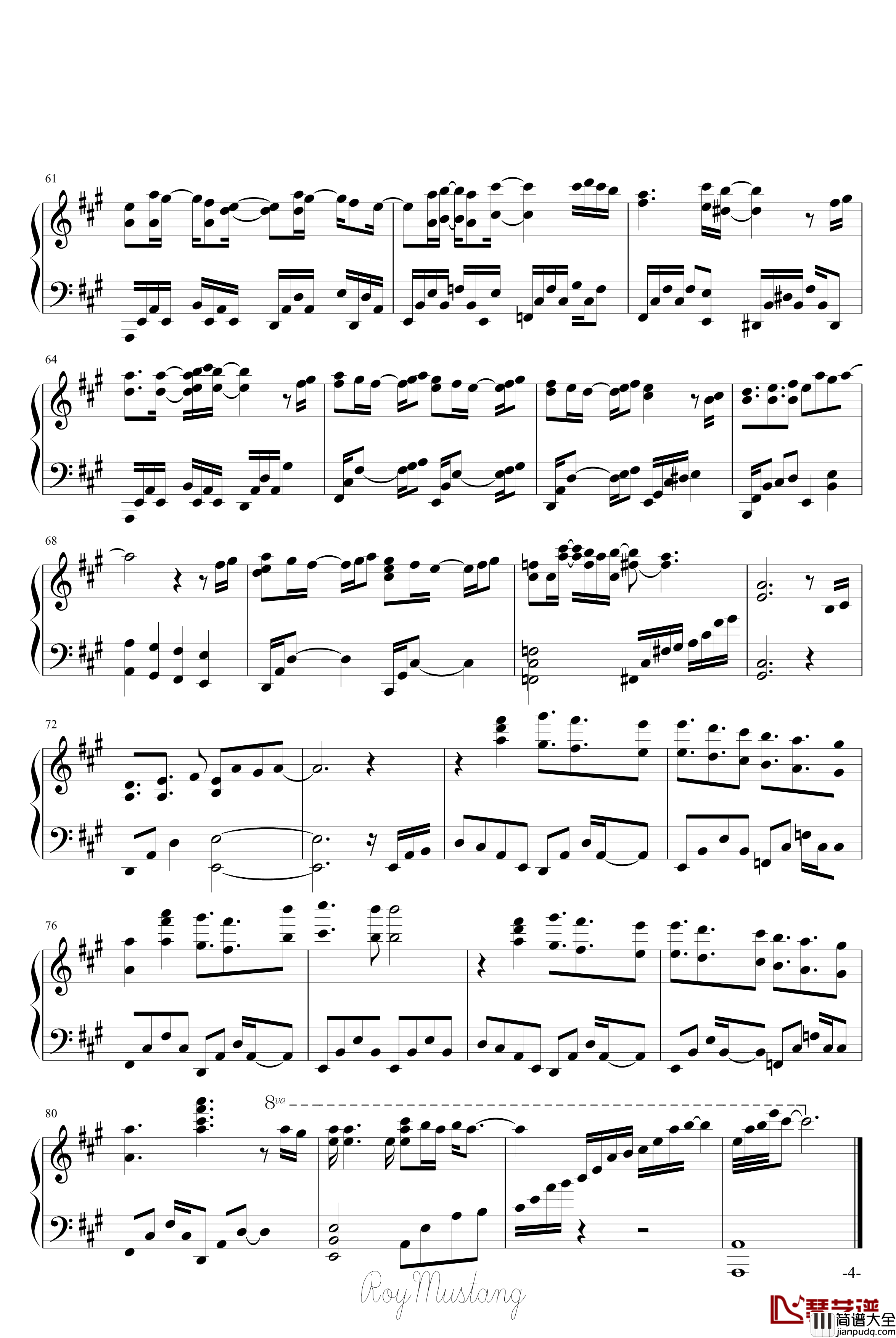 桜ノ雨钢琴谱_毕业歌_动漫影视