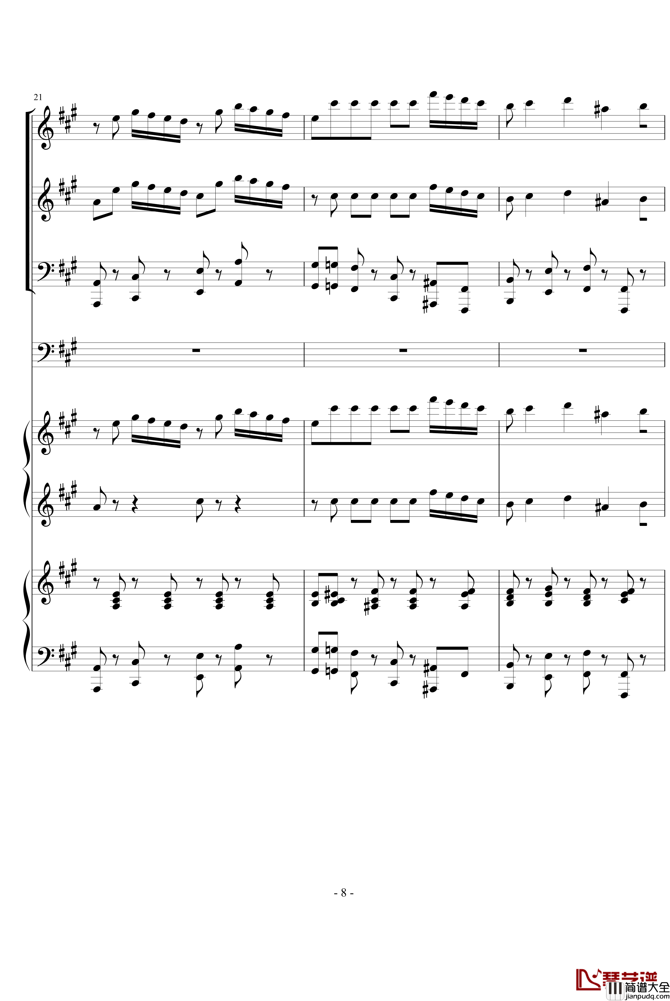 四小天鹅钢琴谱_柴科夫斯基_Peter_Ilyich_Tchaikovsky