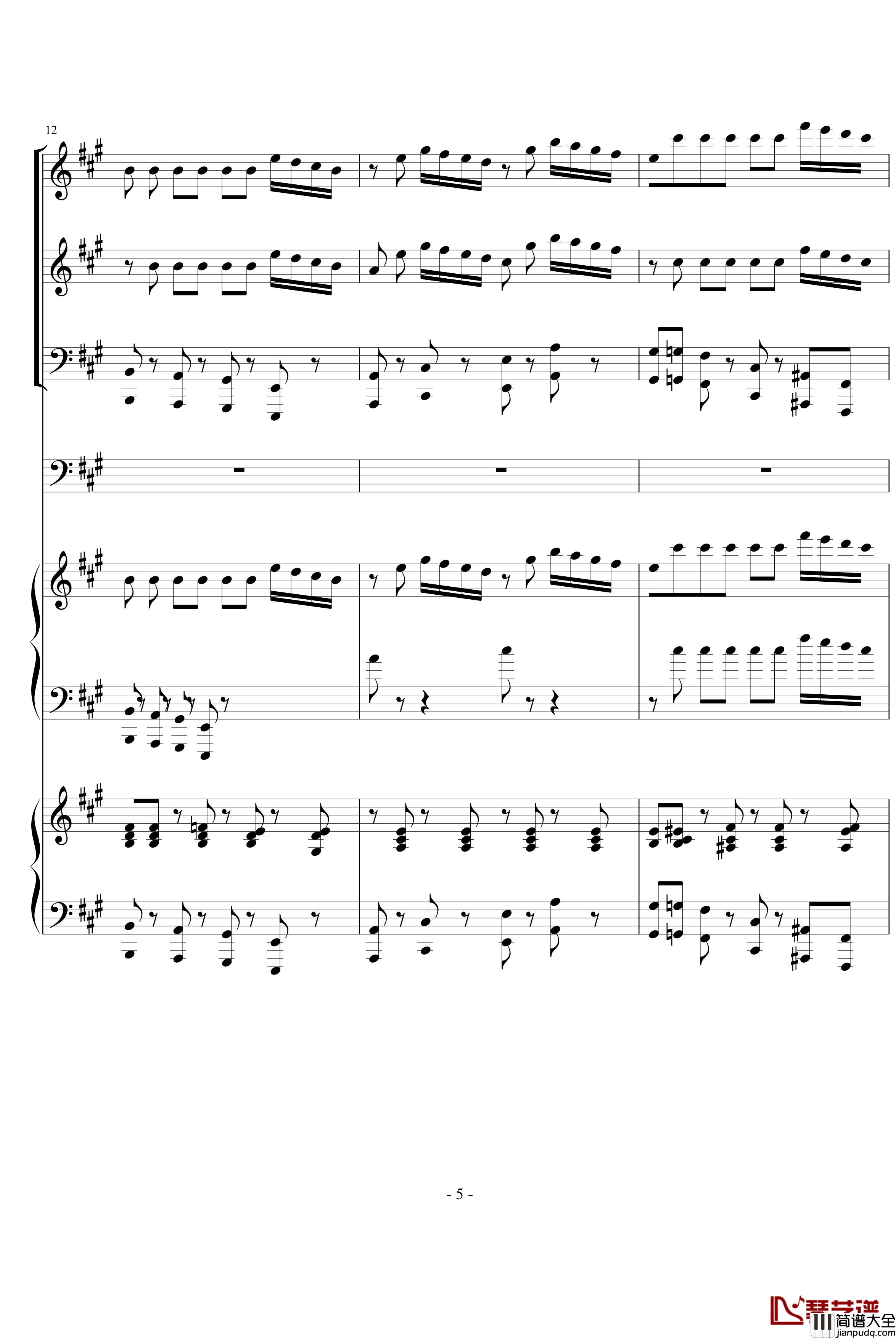 四小天鹅钢琴谱_柴科夫斯基_Peter_Ilyich_Tchaikovsky