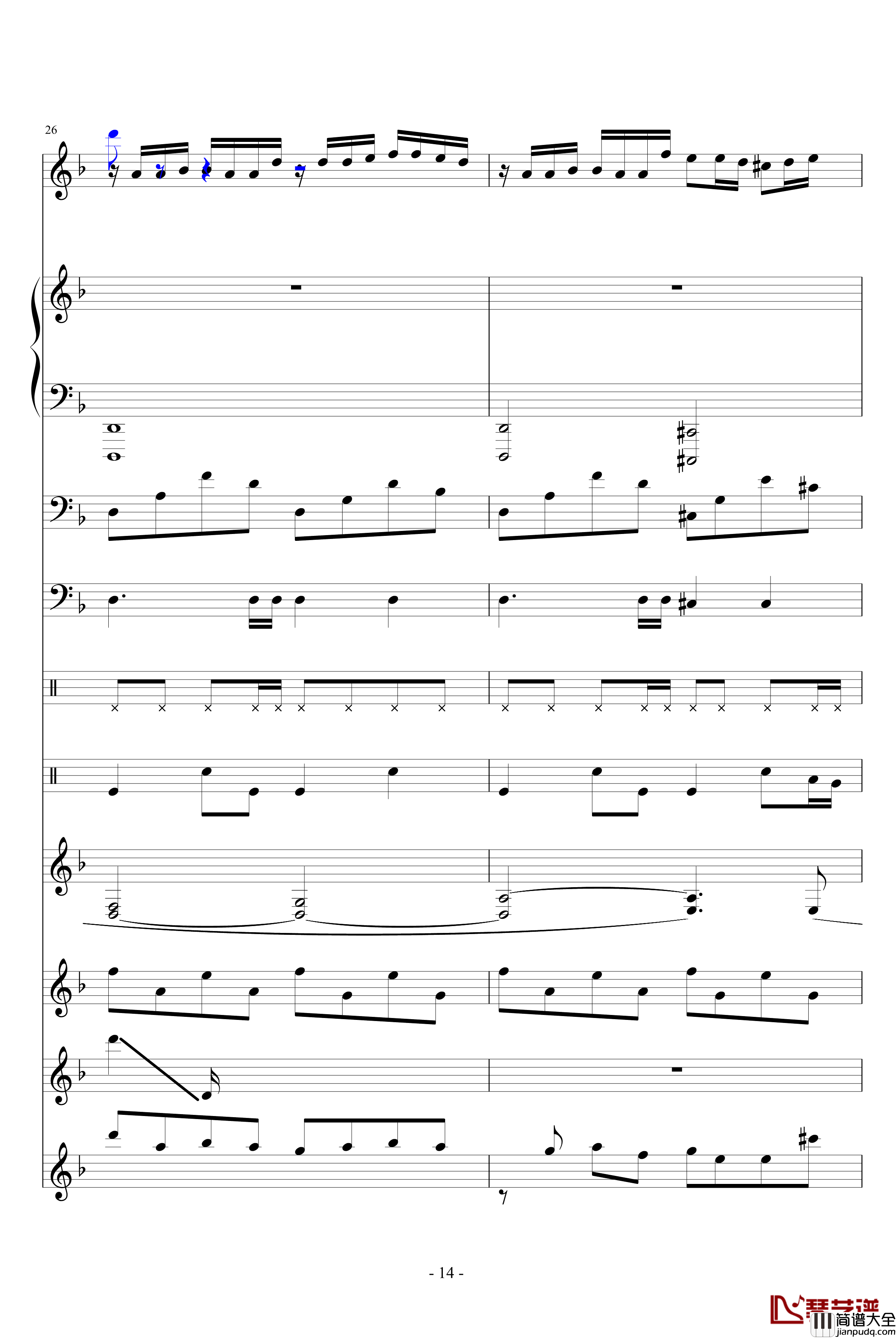 洛丹伦的秋天钢琴谱_WindChou