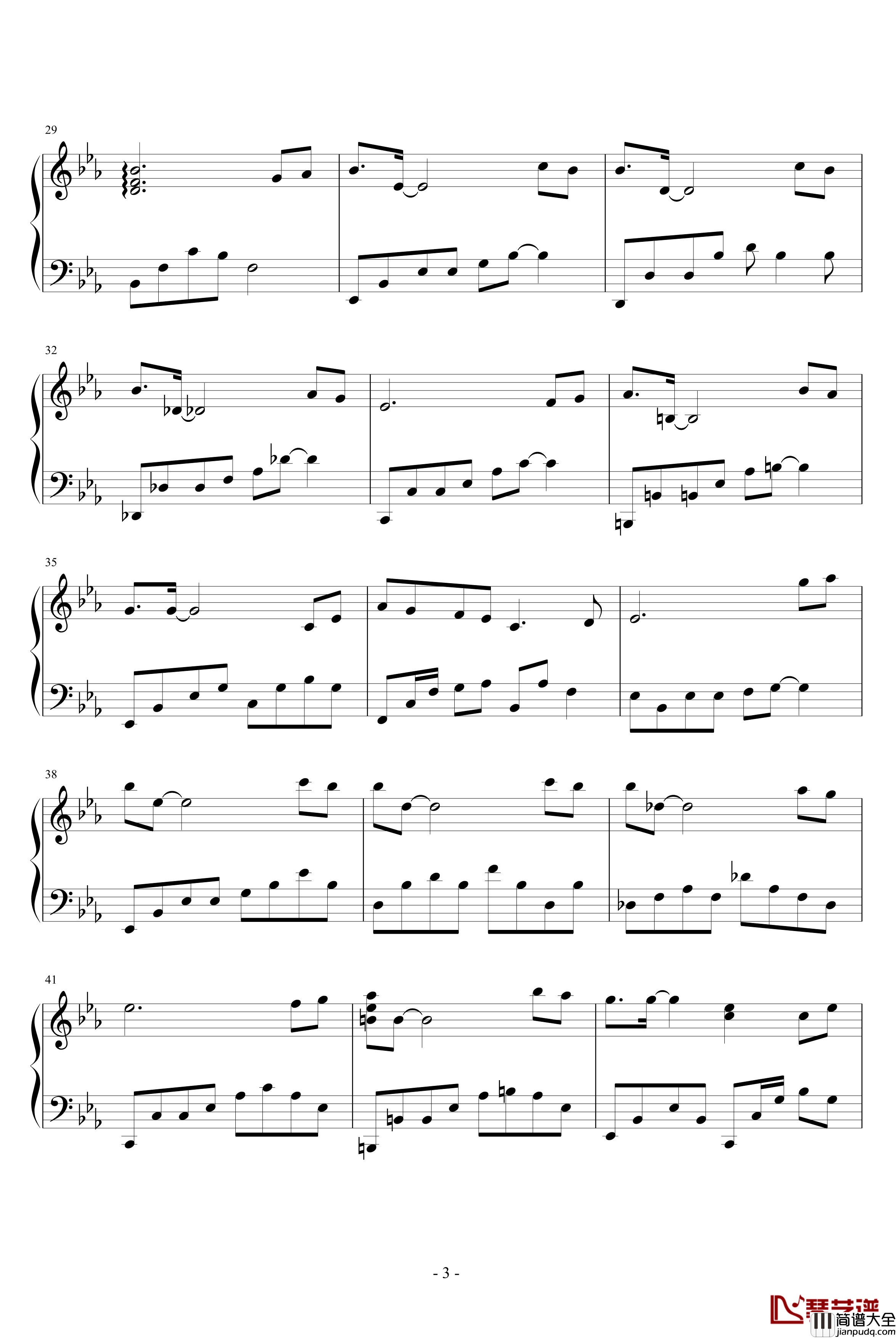 为你钟情钢琴谱_钢琴独奏版_张国荣