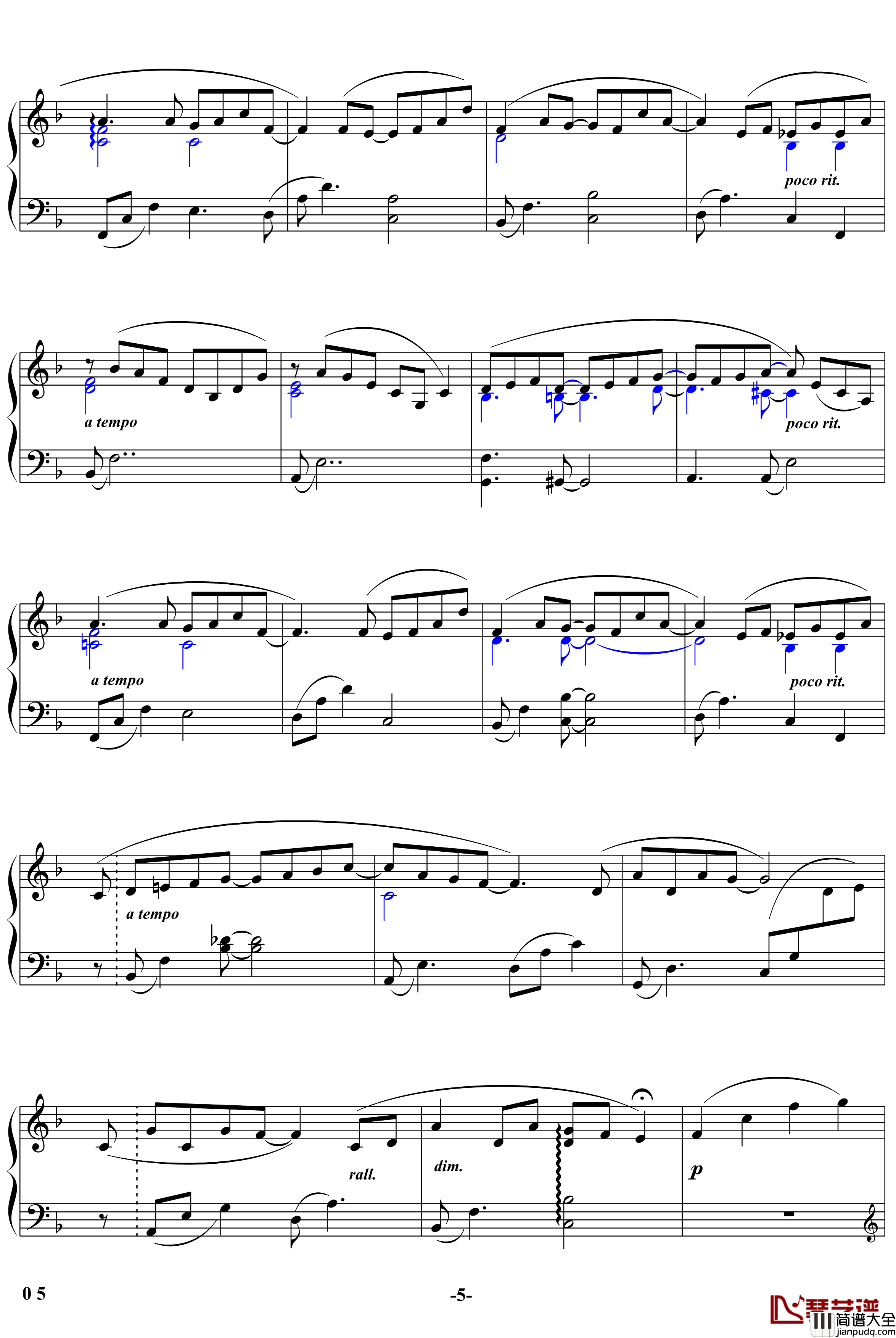 我甜蜜的情人节钢琴谱_影视