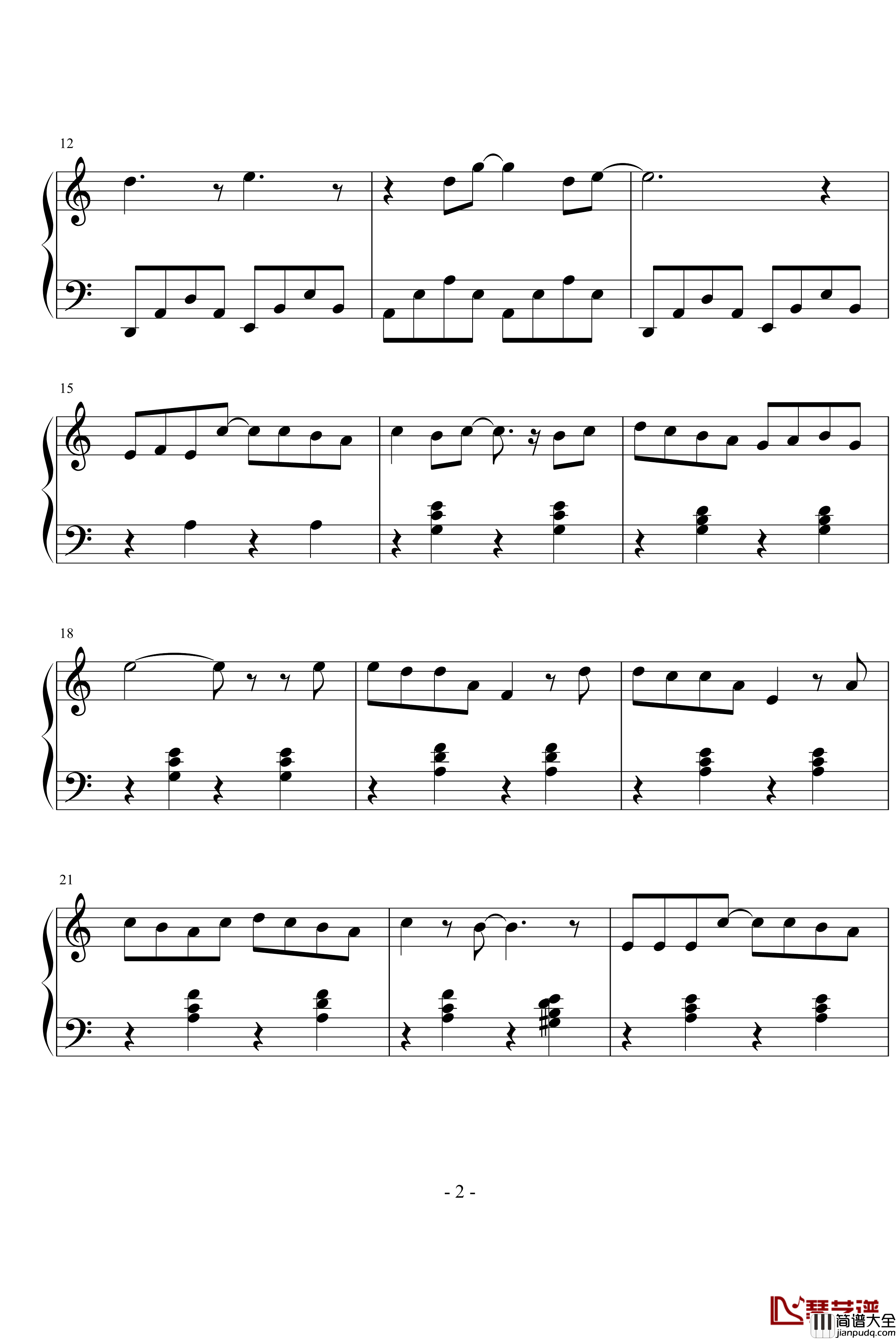 最爱钢琴谱_周慧敏