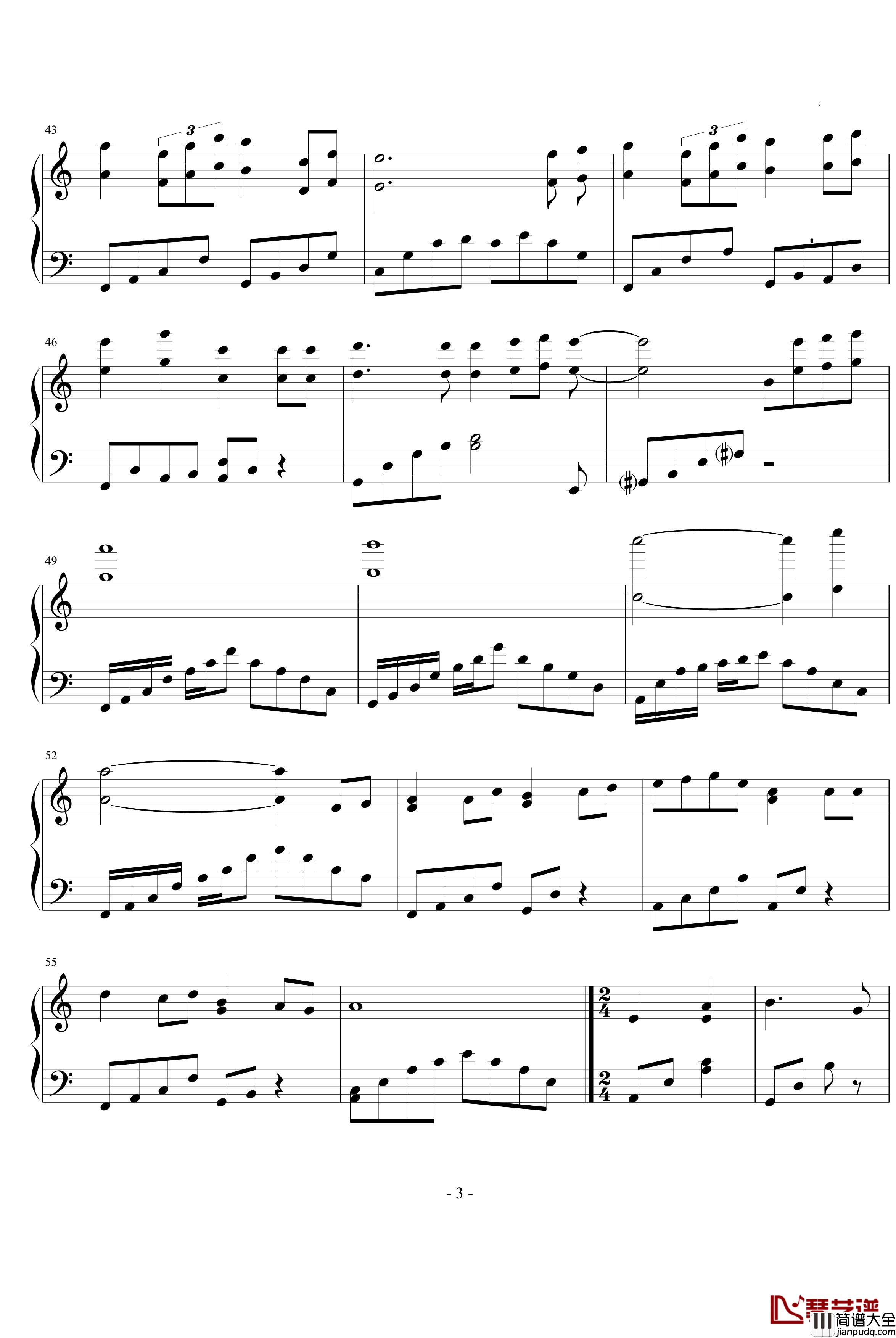 雨过无痕钢琴谱_葬礼の华彩