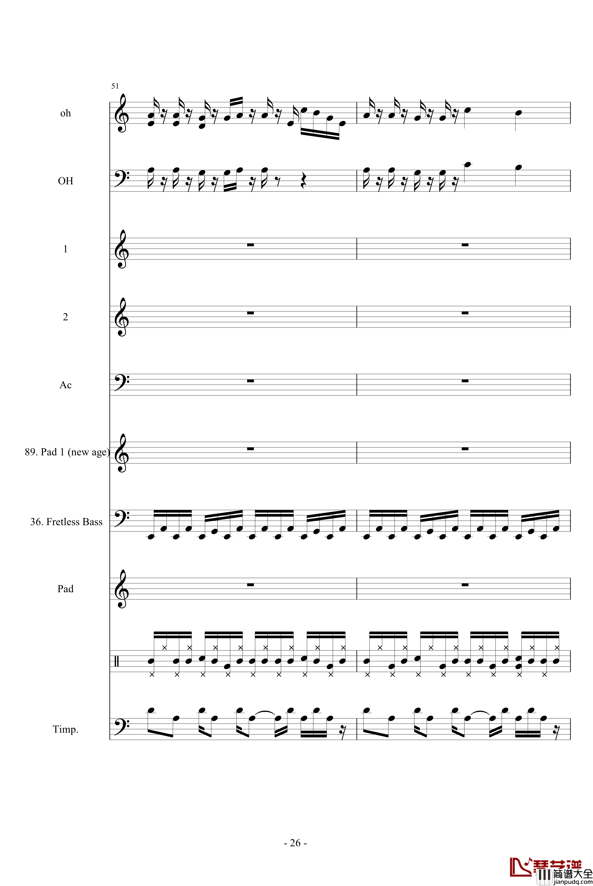 虚张声势钢琴谱_CirahNitex_钢琴叫兽