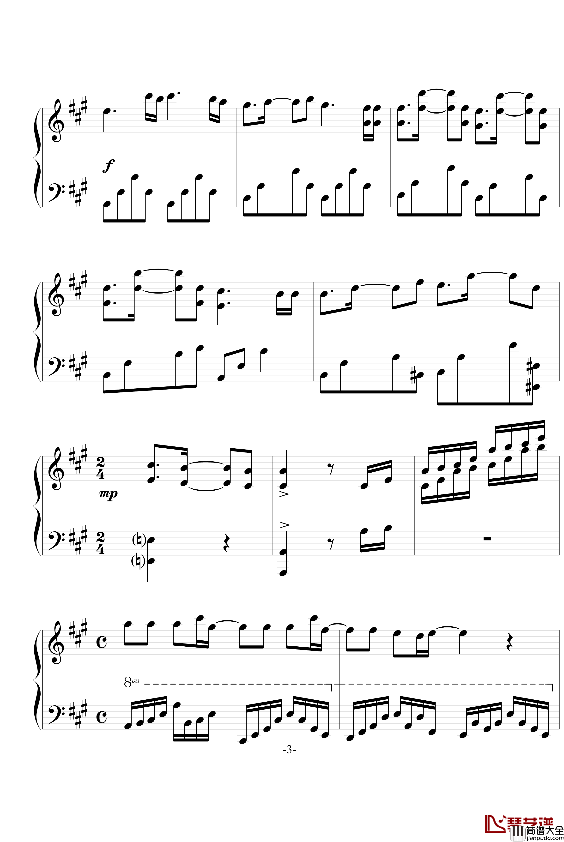 星星小夜曲钢琴谱_ω尐爺單裑ヤ版_克莱德曼