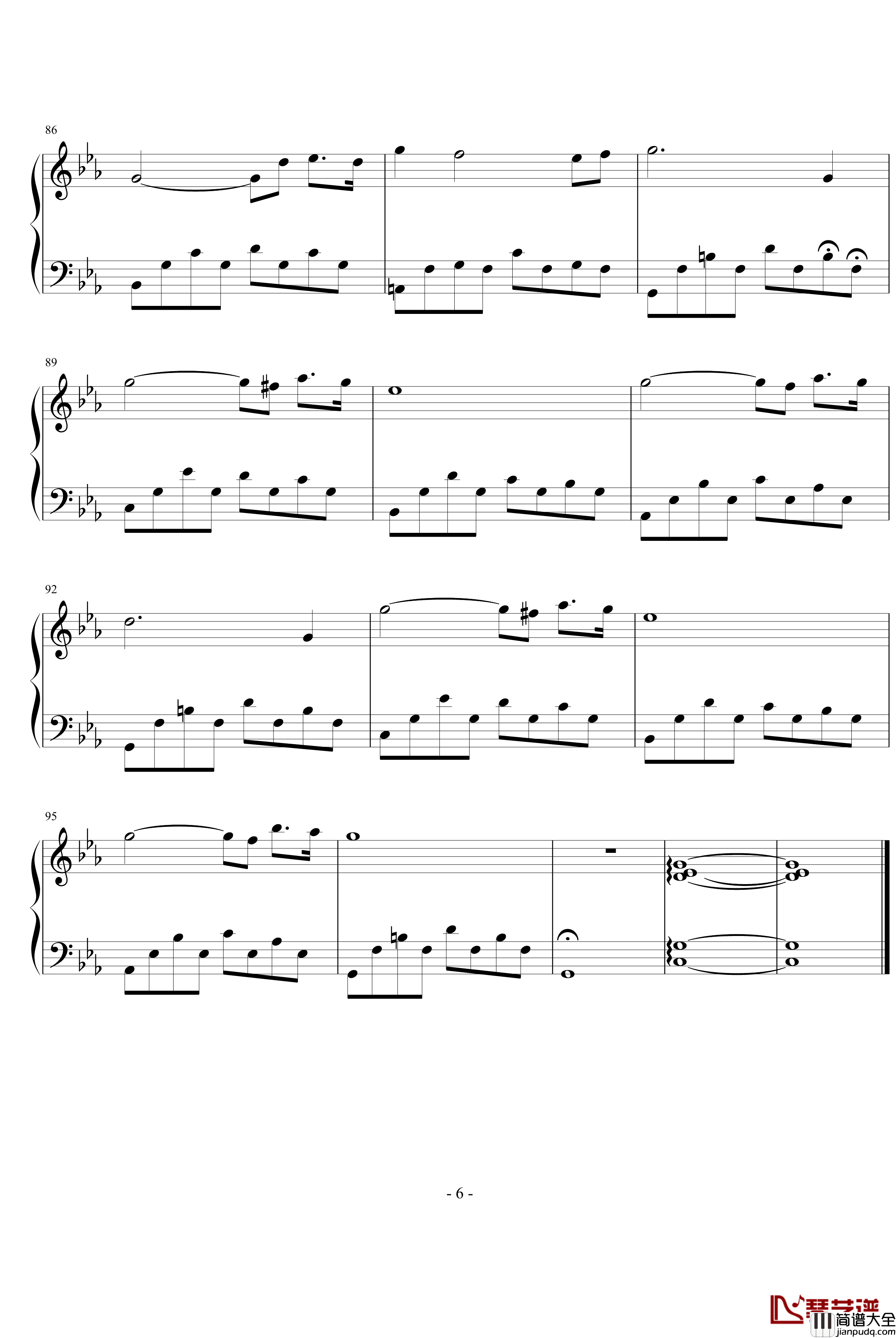 念钢琴谱_钢琴叫兽