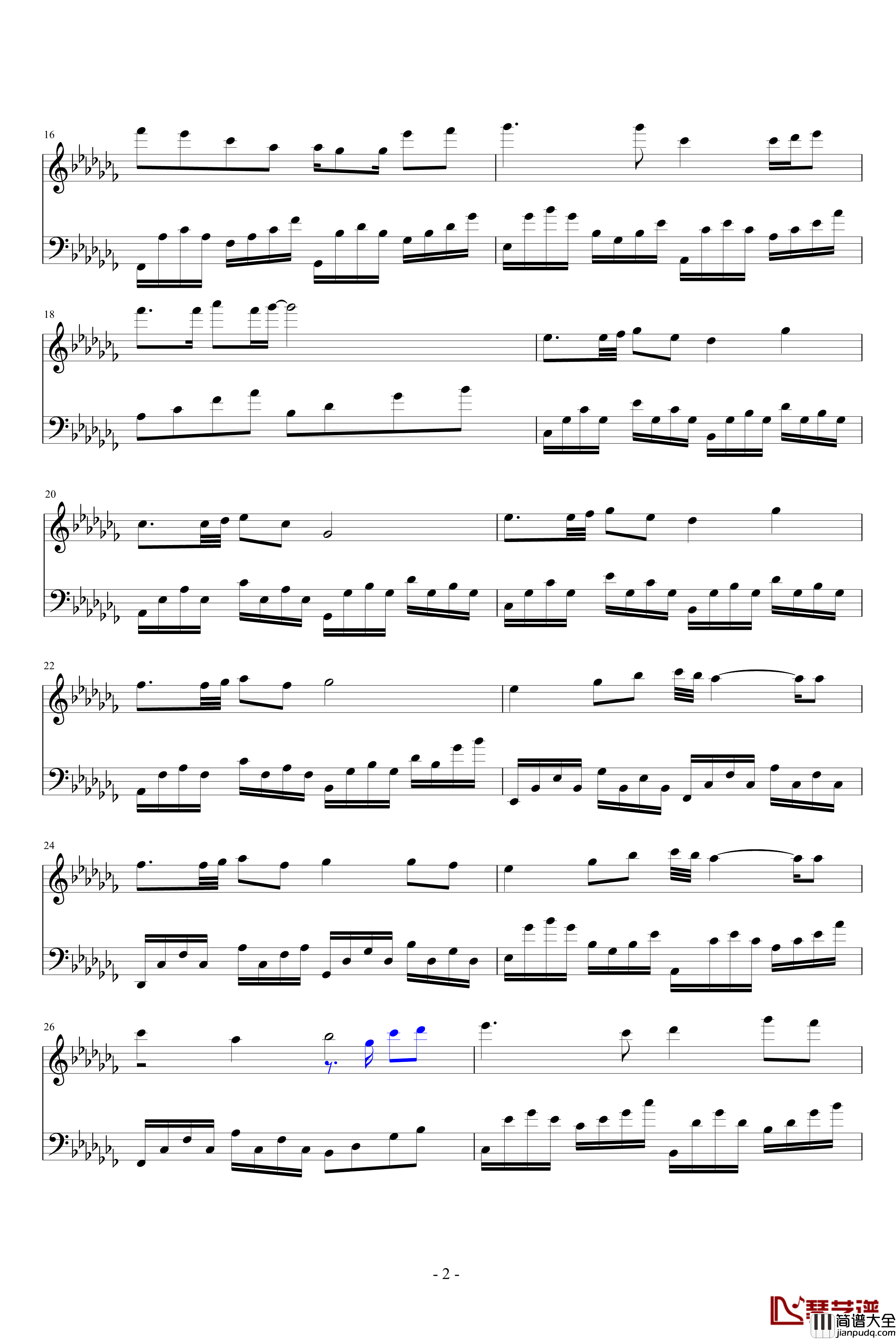 Good_Night钢琴谱_班得瑞_Bandari