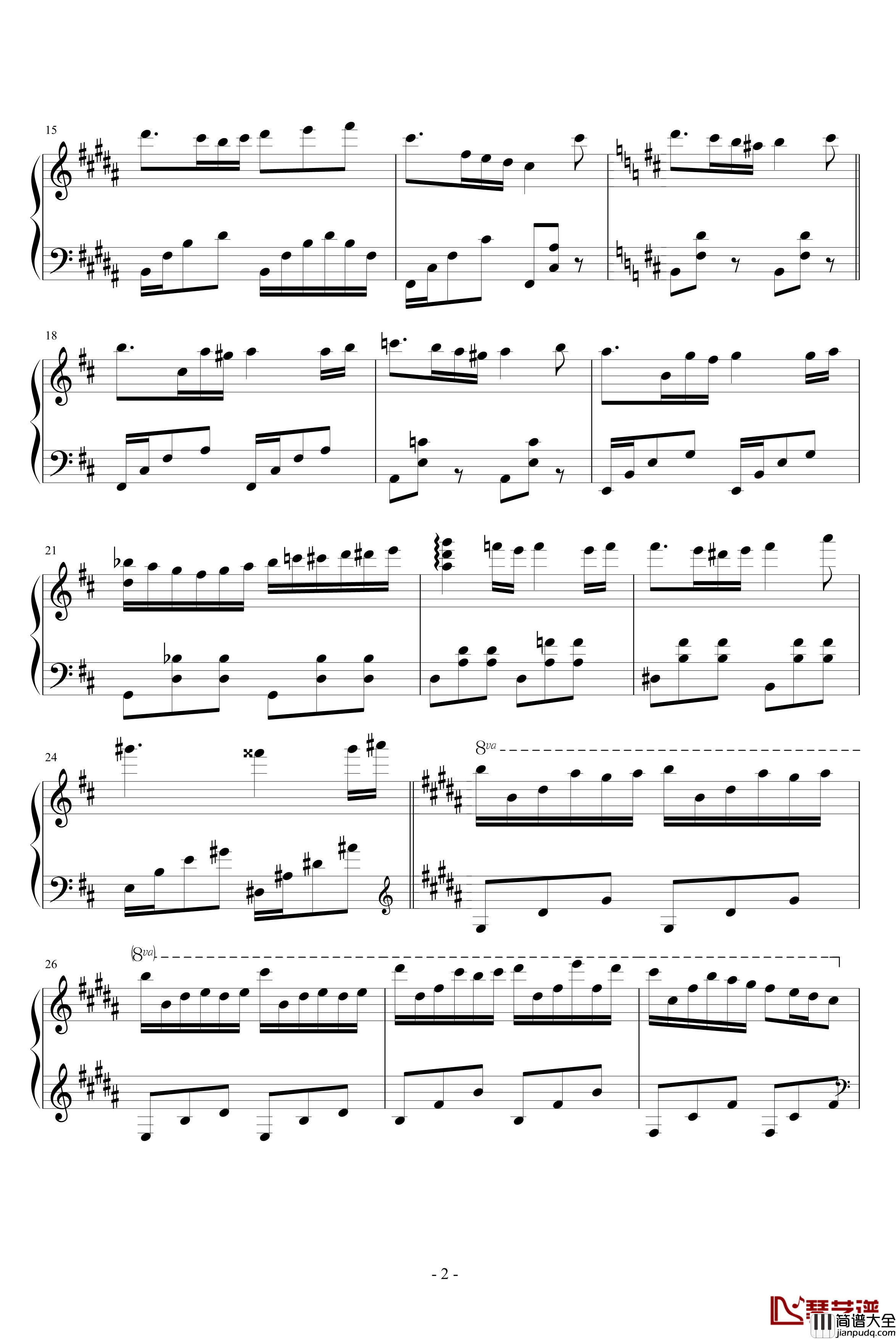 秋之印记钢琴谱_陈干