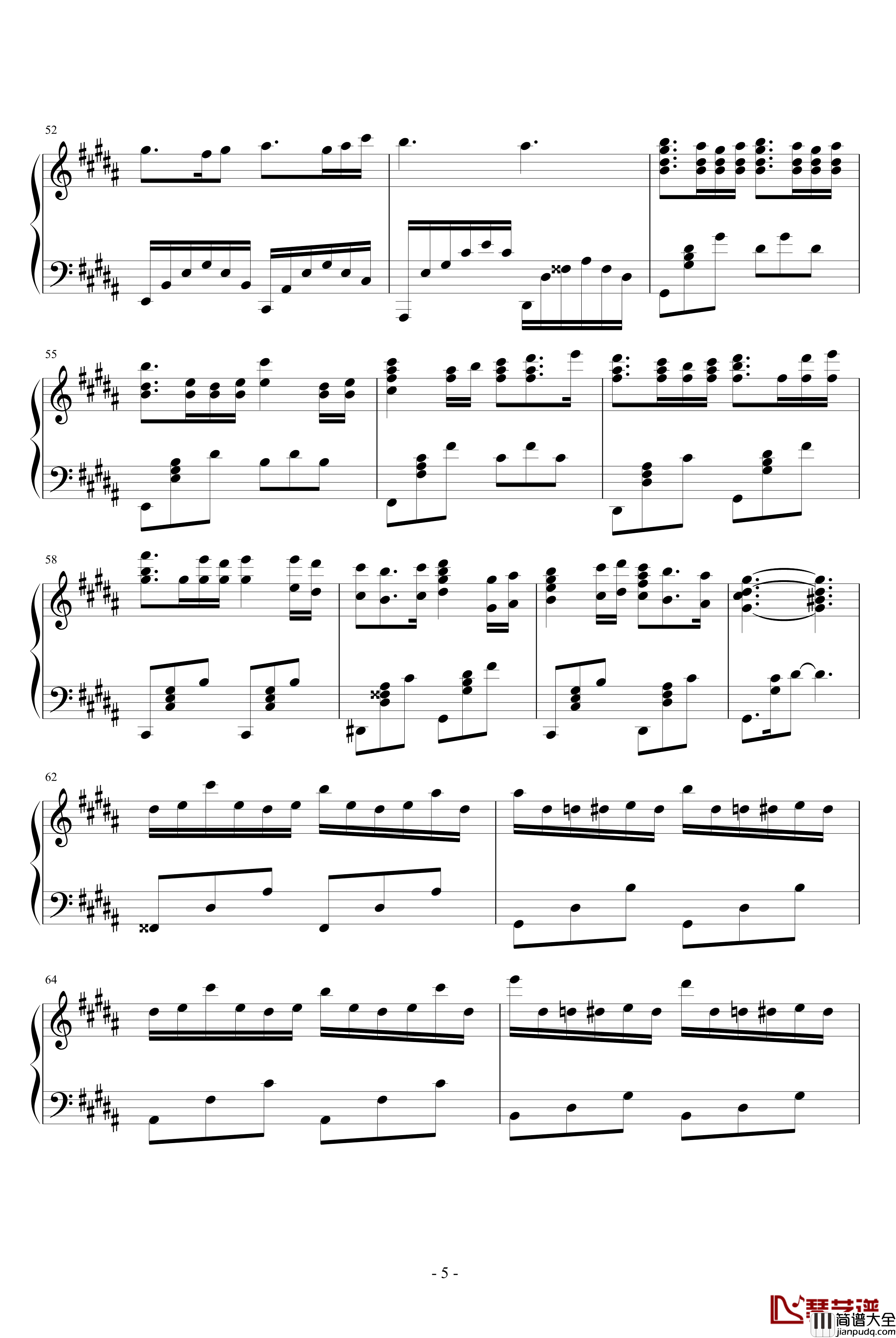 秋之印记钢琴谱_陈干